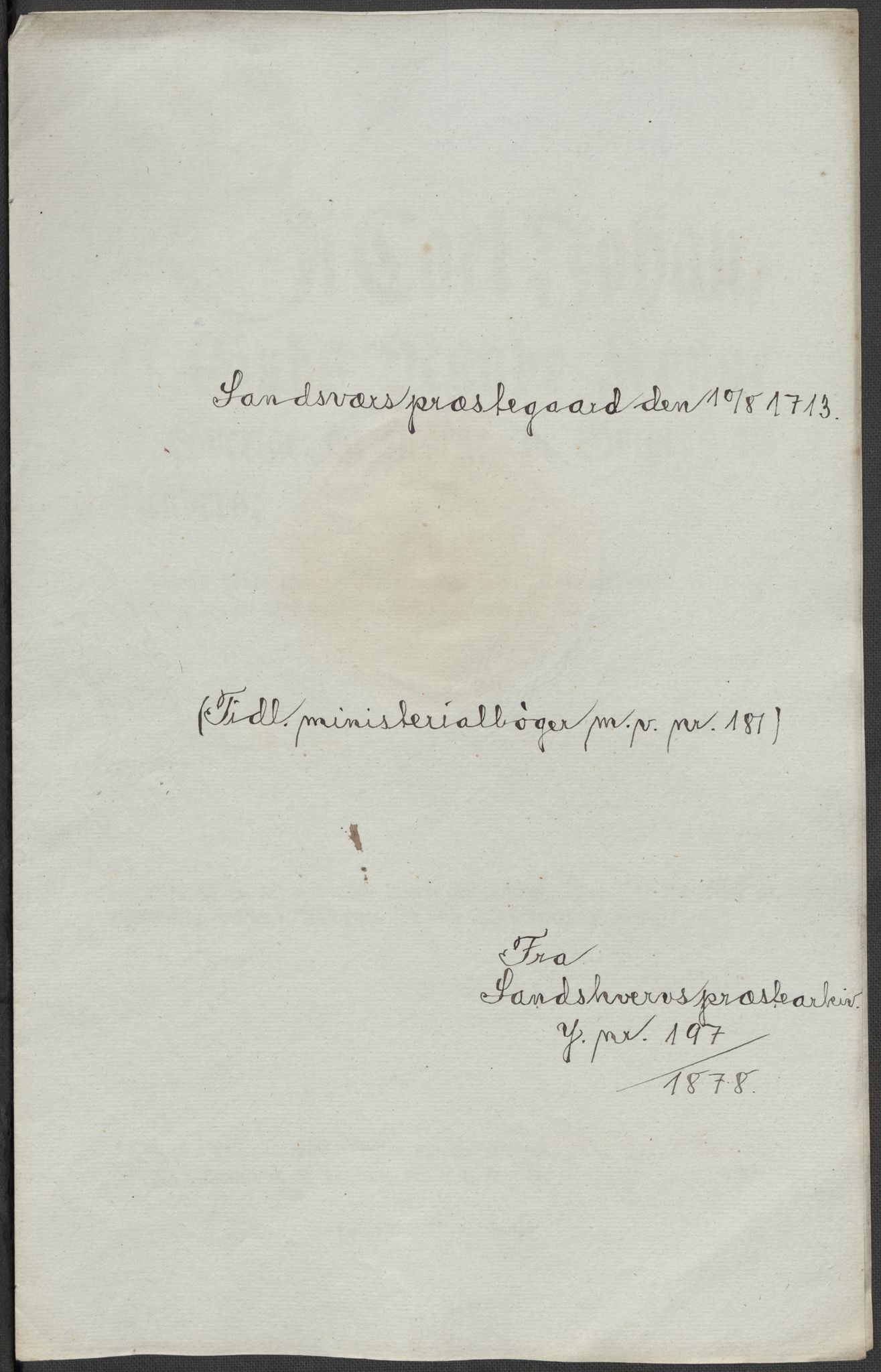 Riksarkivets diplomsamling, AV/RA-EA-5965/F15/L0020: Prestearkiv - Buskerud, 1584-1727, s. 88