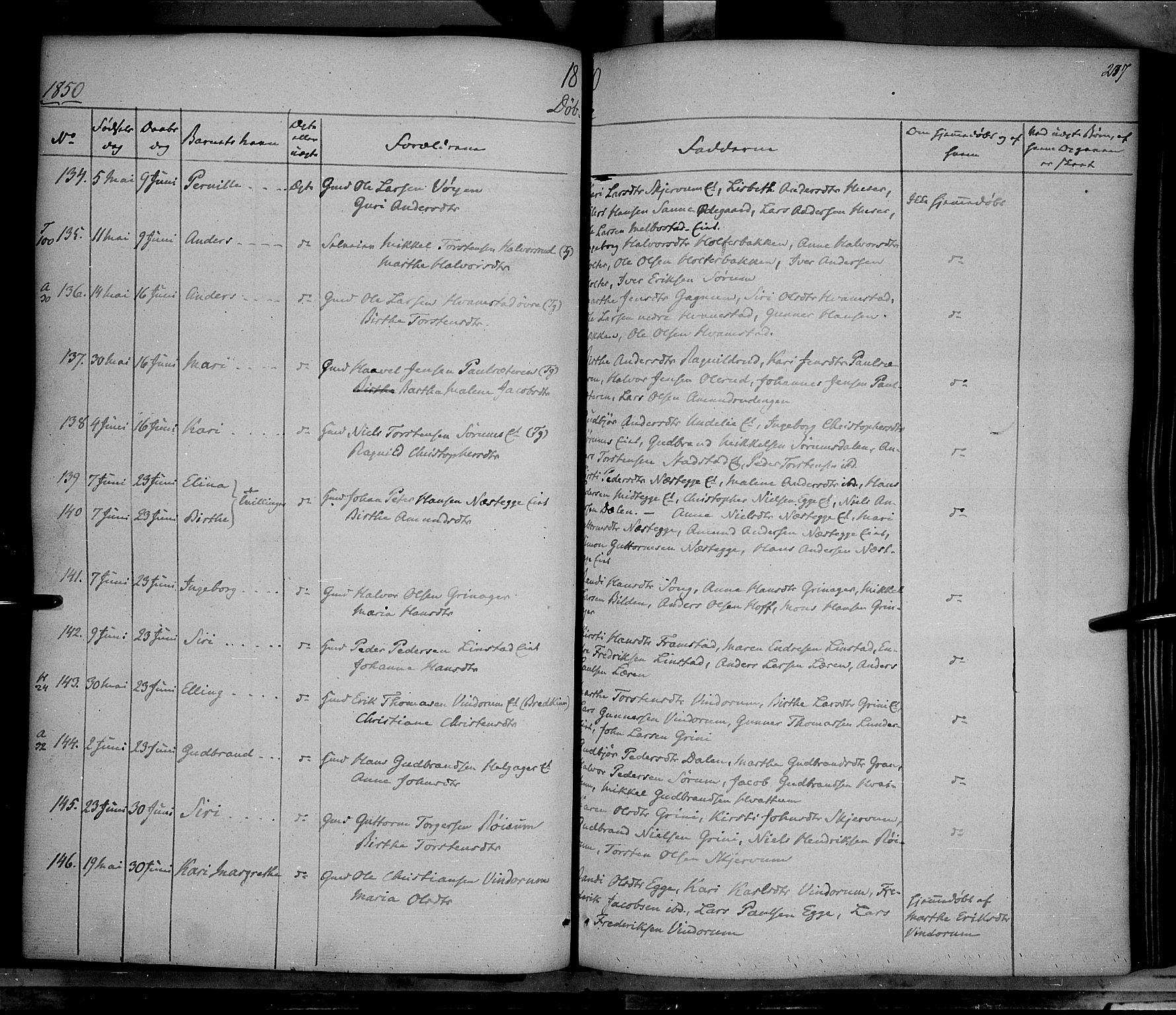 Gran prestekontor, AV/SAH-PREST-112/H/Ha/Haa/L0011: Ministerialbok nr. 11, 1842-1856, s. 236-237