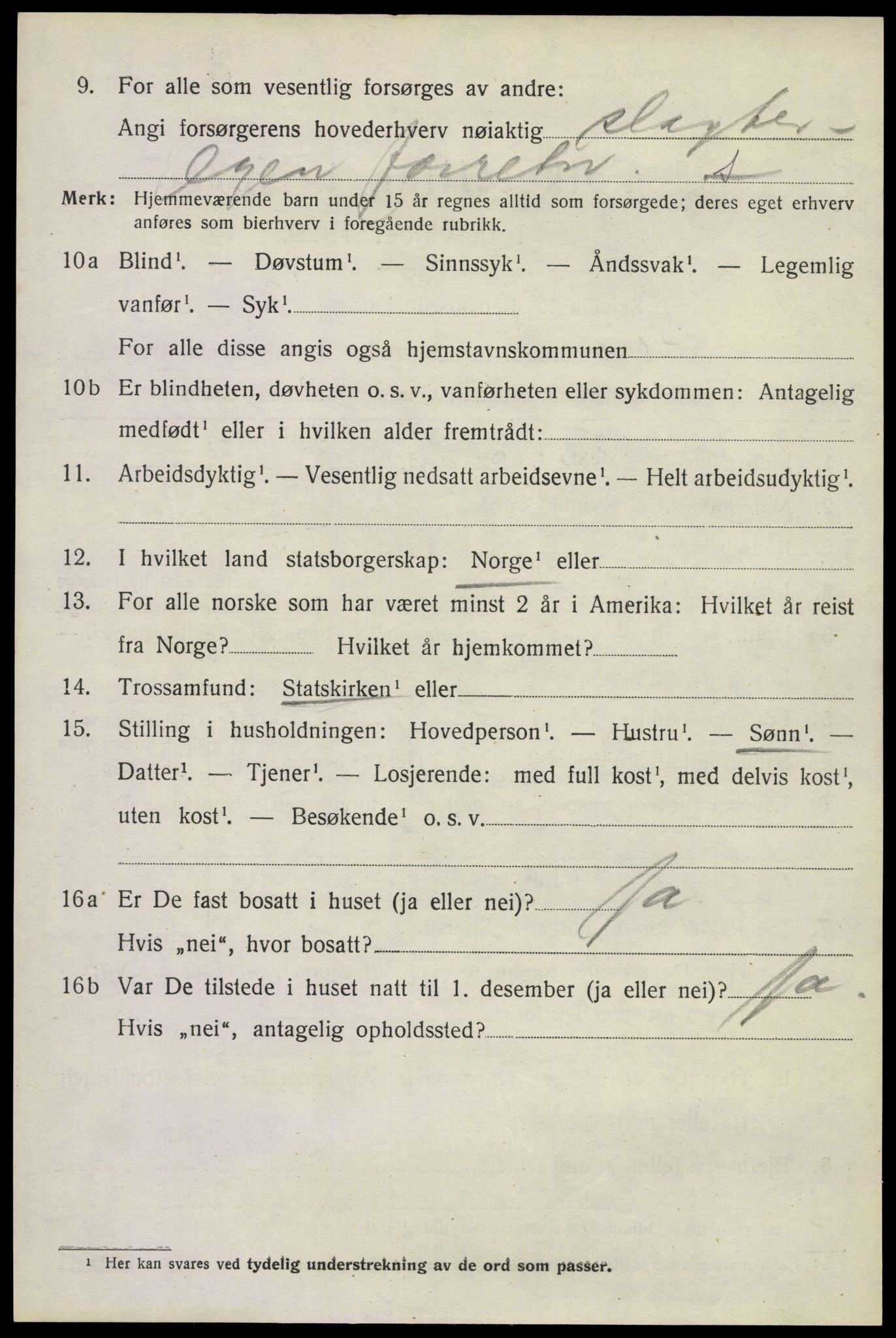 SAKO, Folketelling 1920 for 0818 Solum herred, 1920, s. 2291