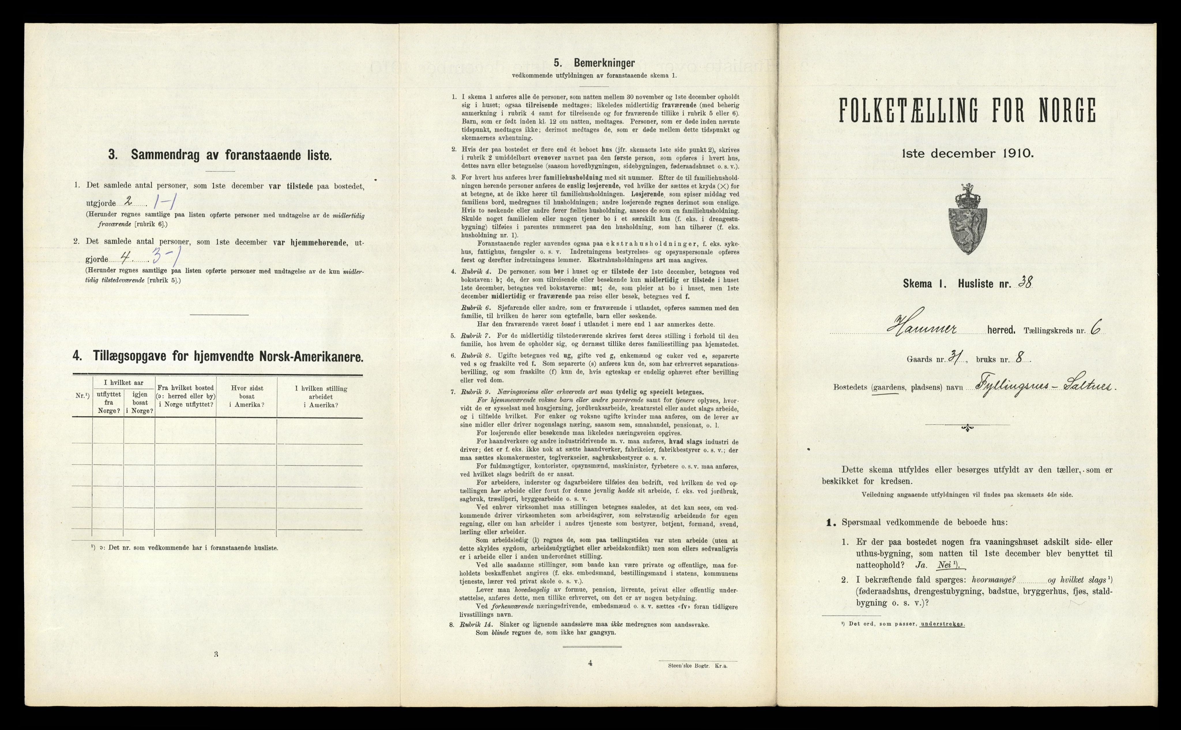 RA, Folketelling 1910 for 1254 Hamre herred, 1910, s. 416