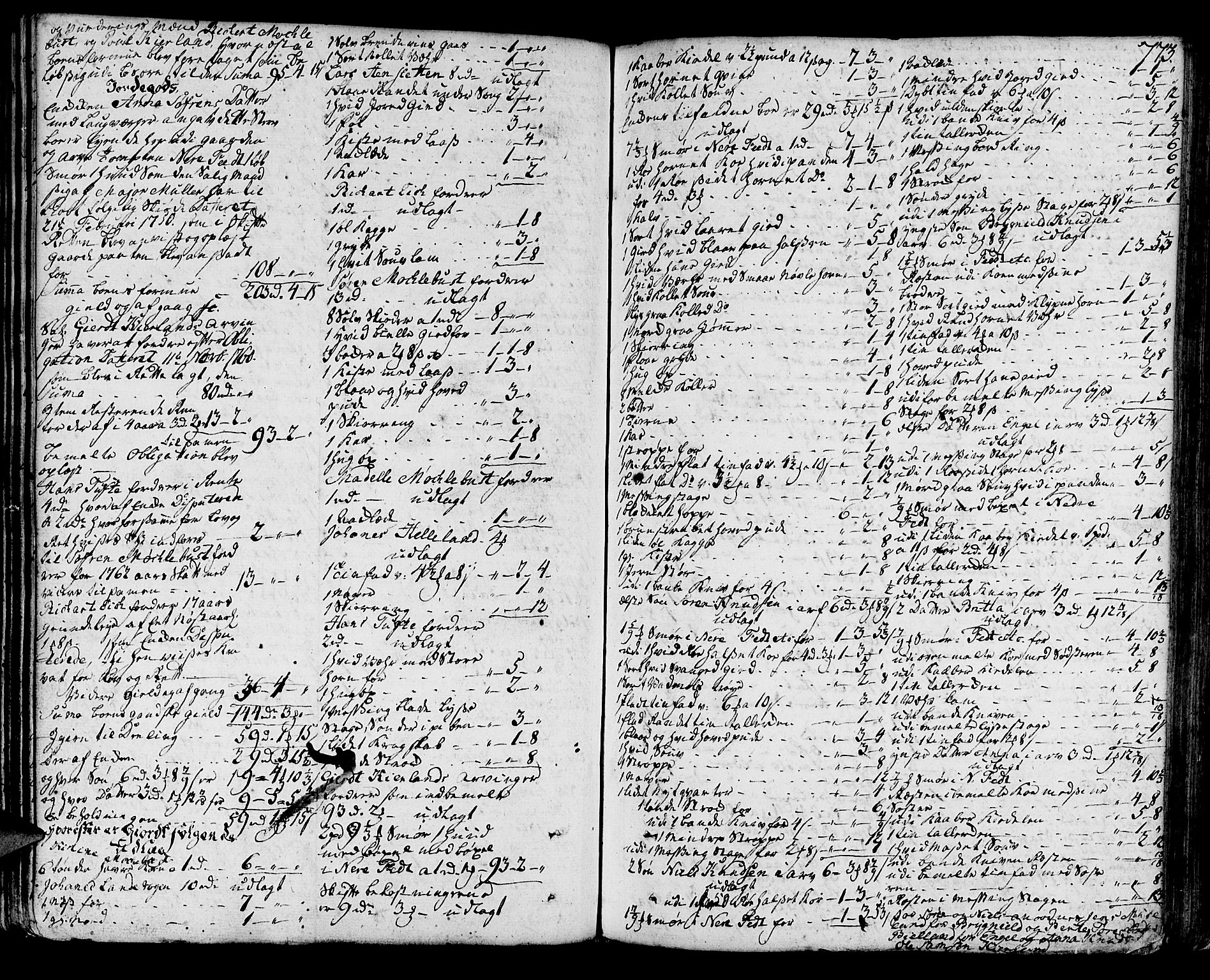 Sunnhordland sorenskrivar, SAB/A-2401/1/H/Ha/Haa/L0007: Skifteprotokollar. Register på lesesal. Fol. 901- ut, 1765-1768, s. 772b-773a