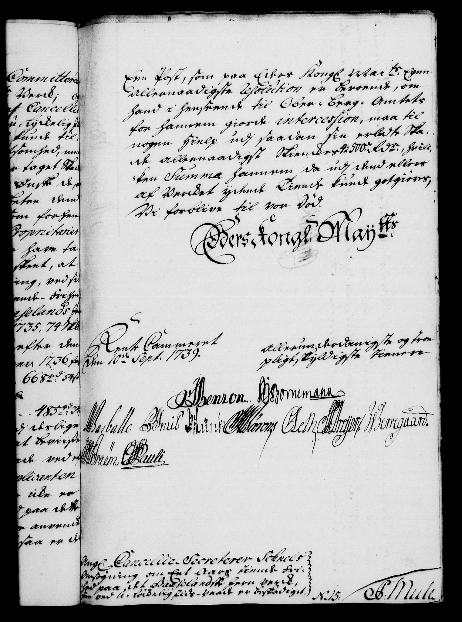 Rentekammeret, Kammerkanselliet, AV/RA-EA-3111/G/Gf/Gfa/L0022: Norsk relasjons- og resolusjonsprotokoll (merket RK 52.22), 1739, s. 718