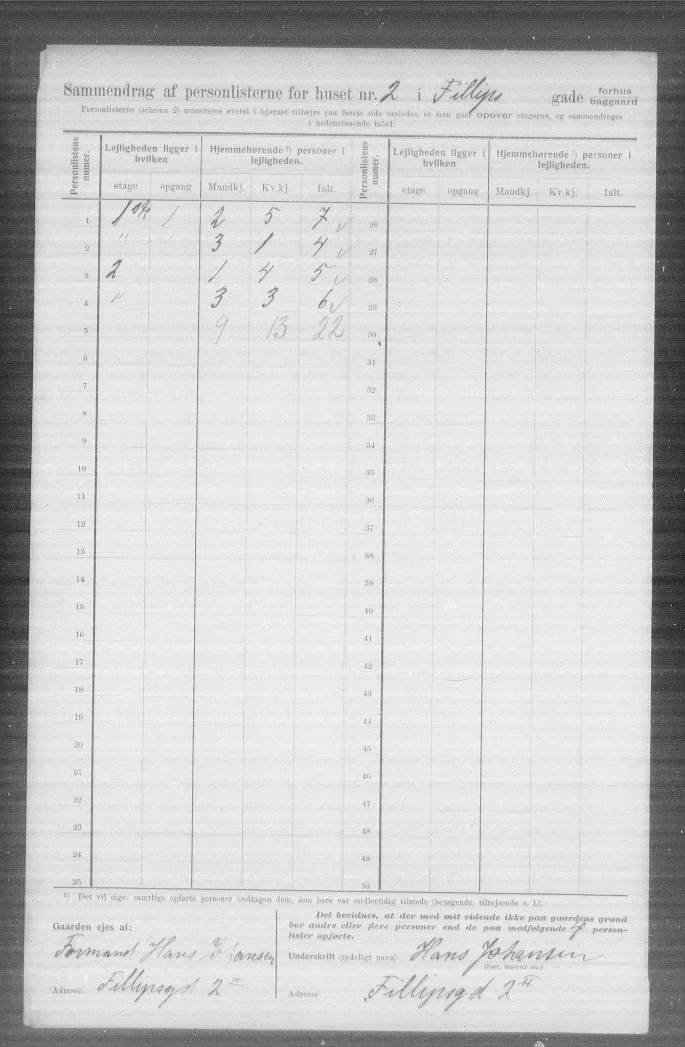 OBA, Kommunal folketelling 1.2.1907 for Kristiania kjøpstad, 1907, s. 12296
