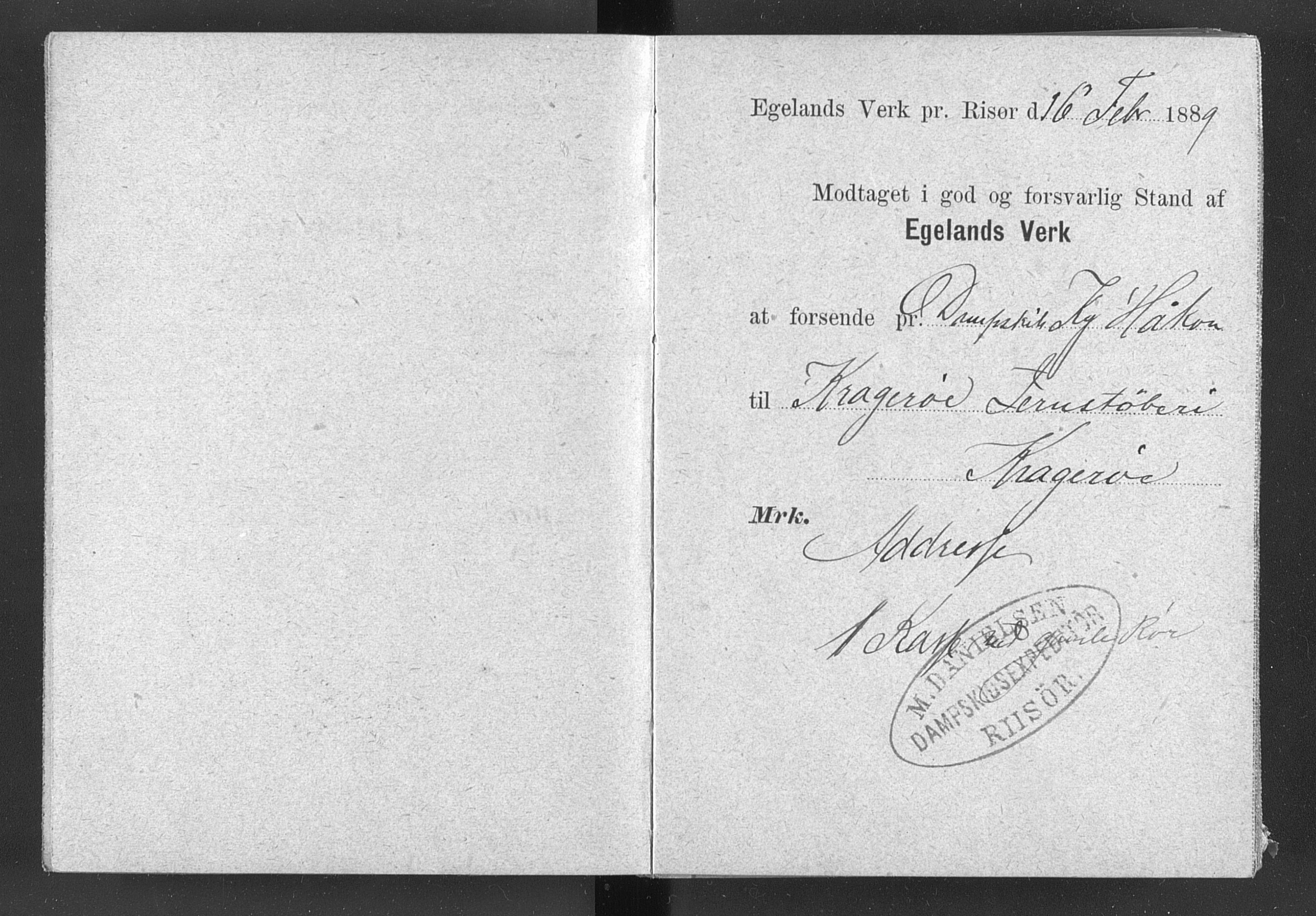 Egelands Jernverk, AAKS/PA-1907/01/L0029: Kvitteringsbok, 1888-1895