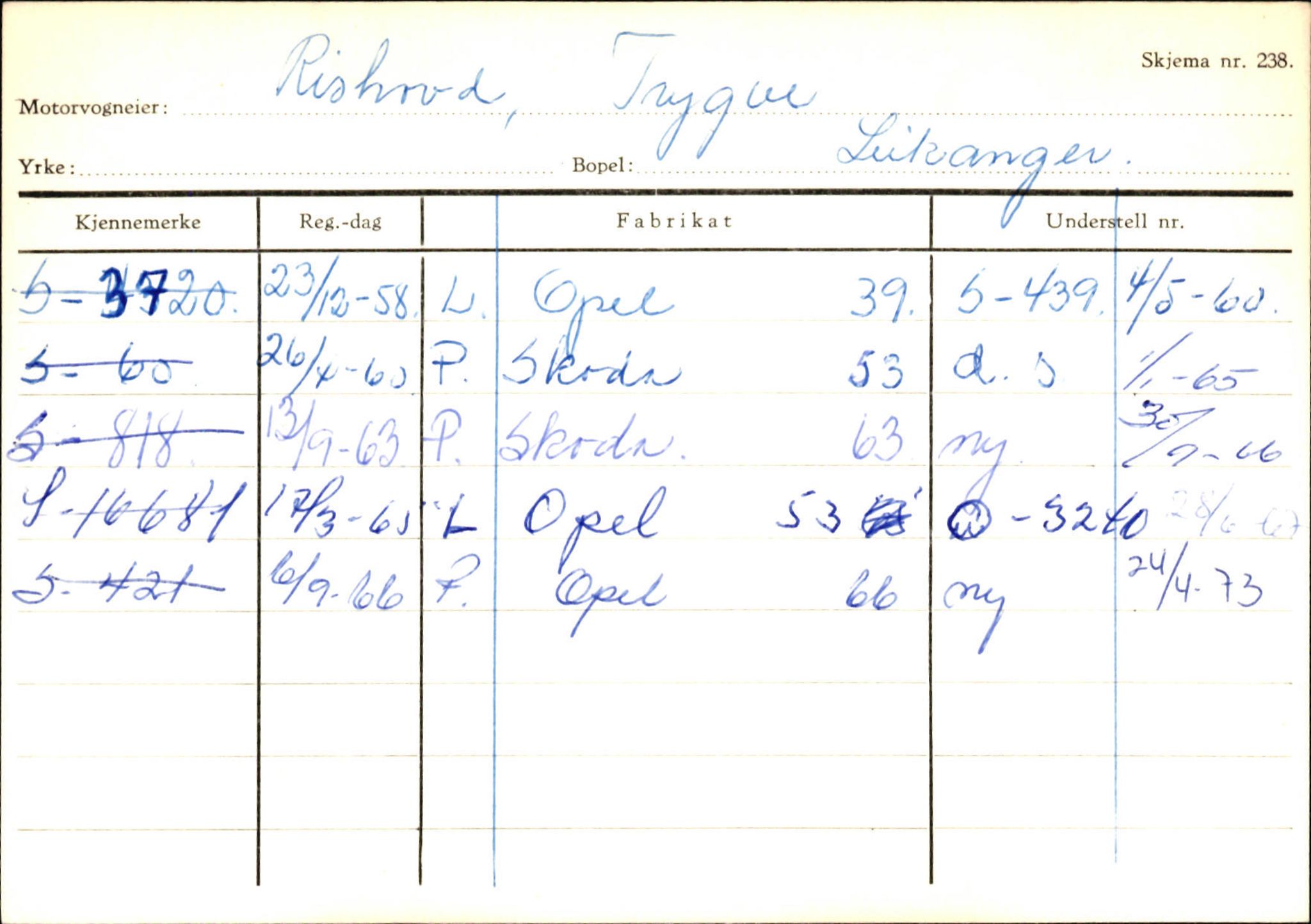 Statens vegvesen, Sogn og Fjordane vegkontor, AV/SAB-A-5301/4/F/L0126: Eigarregister Fjaler M-Å. Leikanger A-Å, 1945-1975, s. 2001