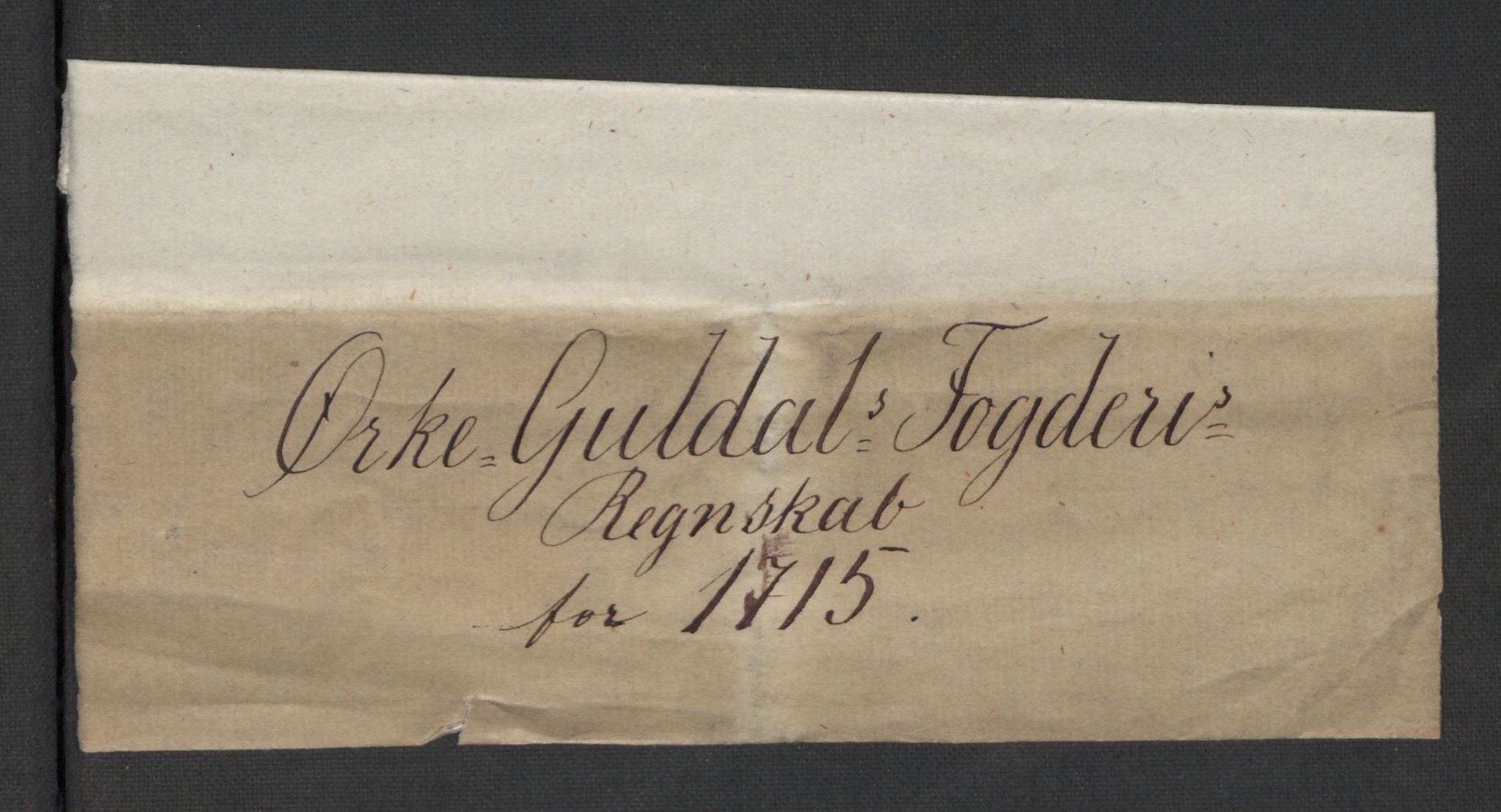 Rentekammeret inntil 1814, Reviderte regnskaper, Fogderegnskap, RA/EA-4092/R60/L3966: Fogderegnskap Orkdal og Gauldal, 1715, s. 3