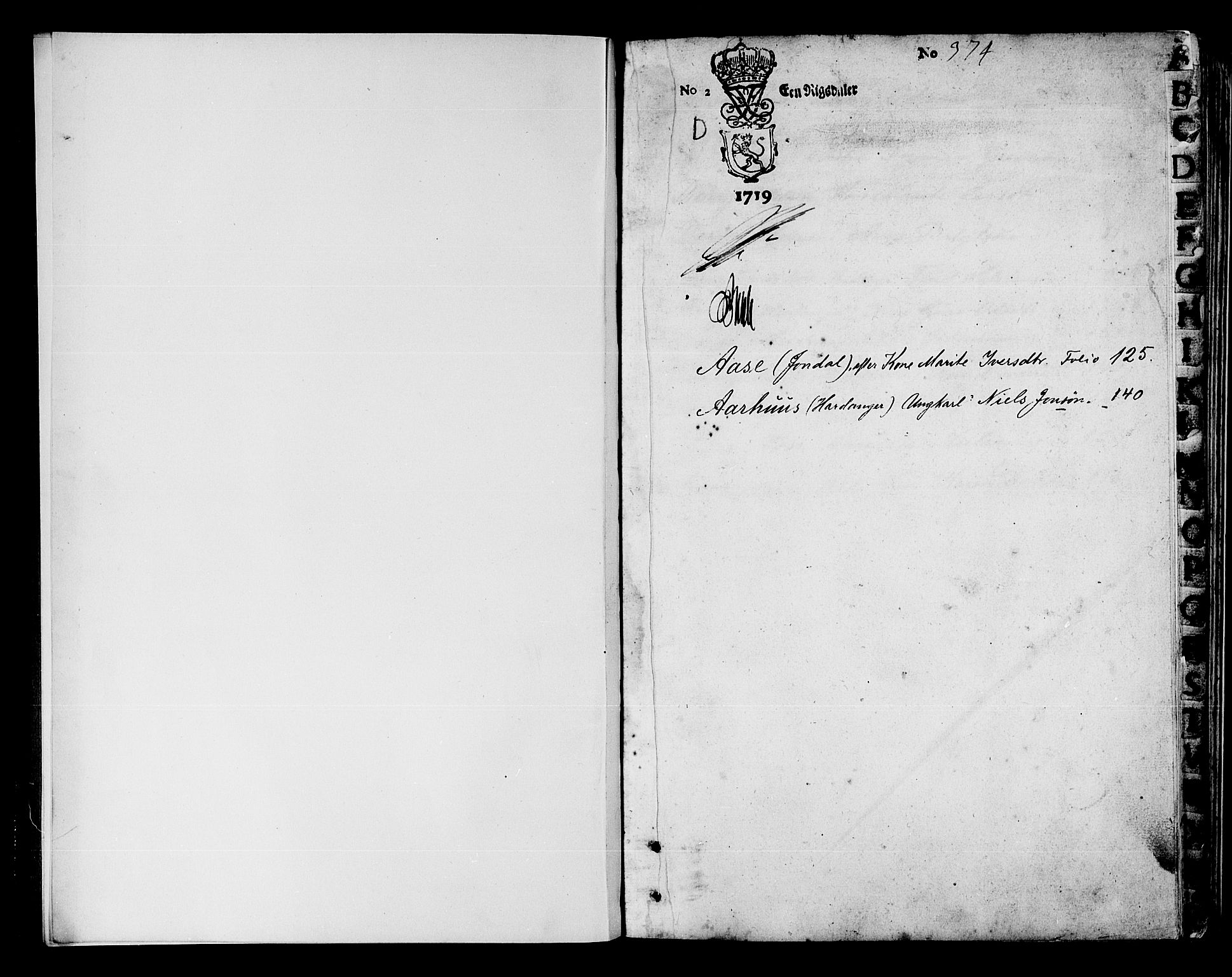 Hardanger og Voss sorenskriveri, SAB/A-2501/4/4A/4Ac/L0003: Skifterettsprotokoll for sorenskriveriet, 1718-1721, s. 1b-2a