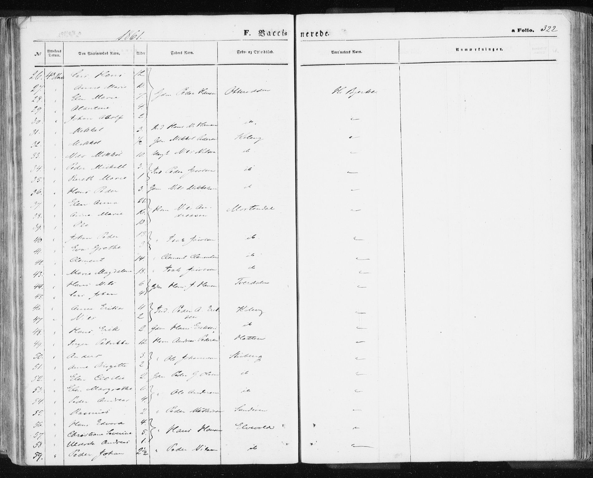 Lyngen sokneprestembete, AV/SATØ-S-1289/H/He/Hea/L0005kirke: Ministerialbok nr. 5, 1859-1869, s. 322