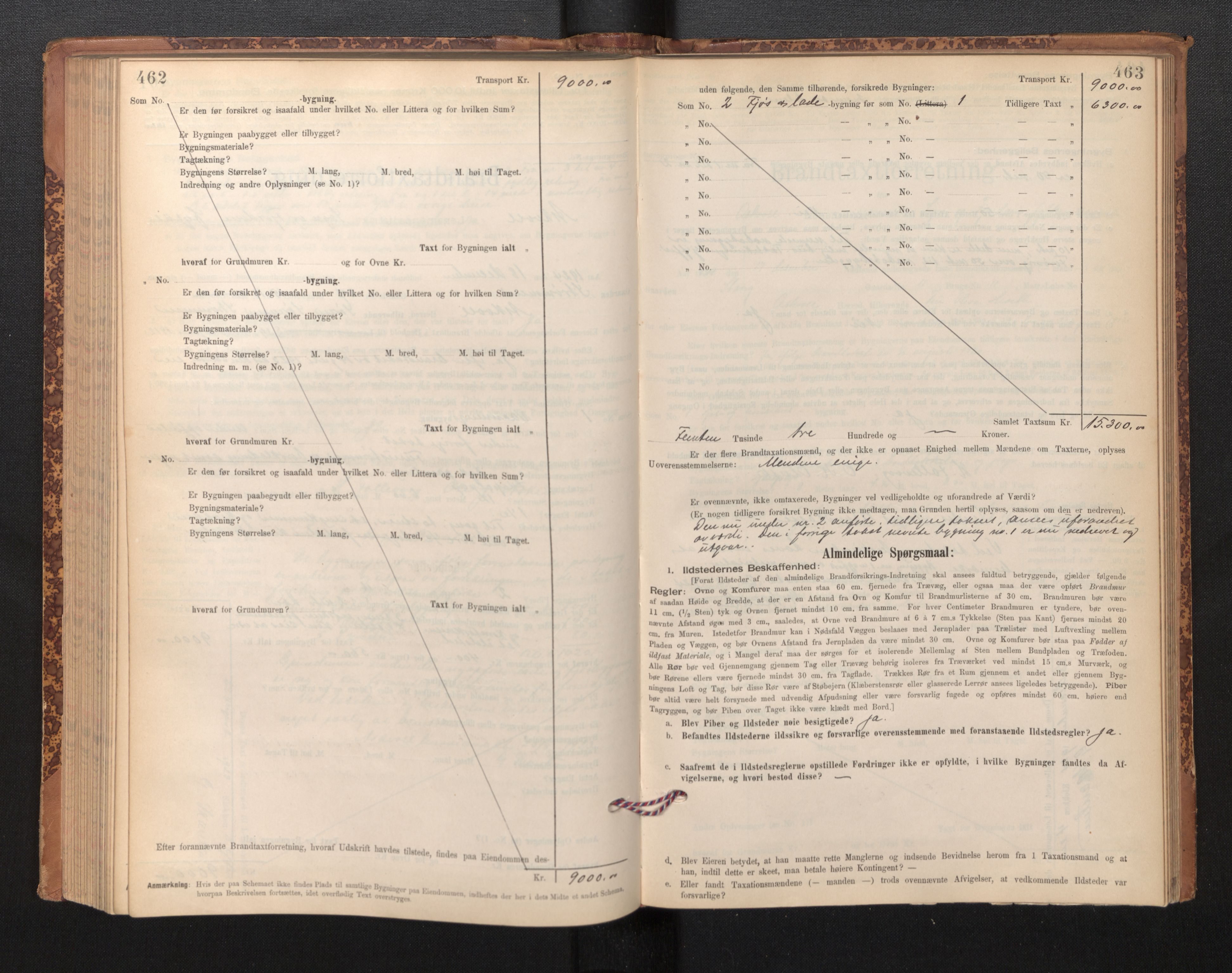 Lensmannen i Askvoll, SAB/A-26301/0012/L0004: Branntakstprotokoll, skjematakst og liste over branntakstmenn, 1895-1932, s. 462-463