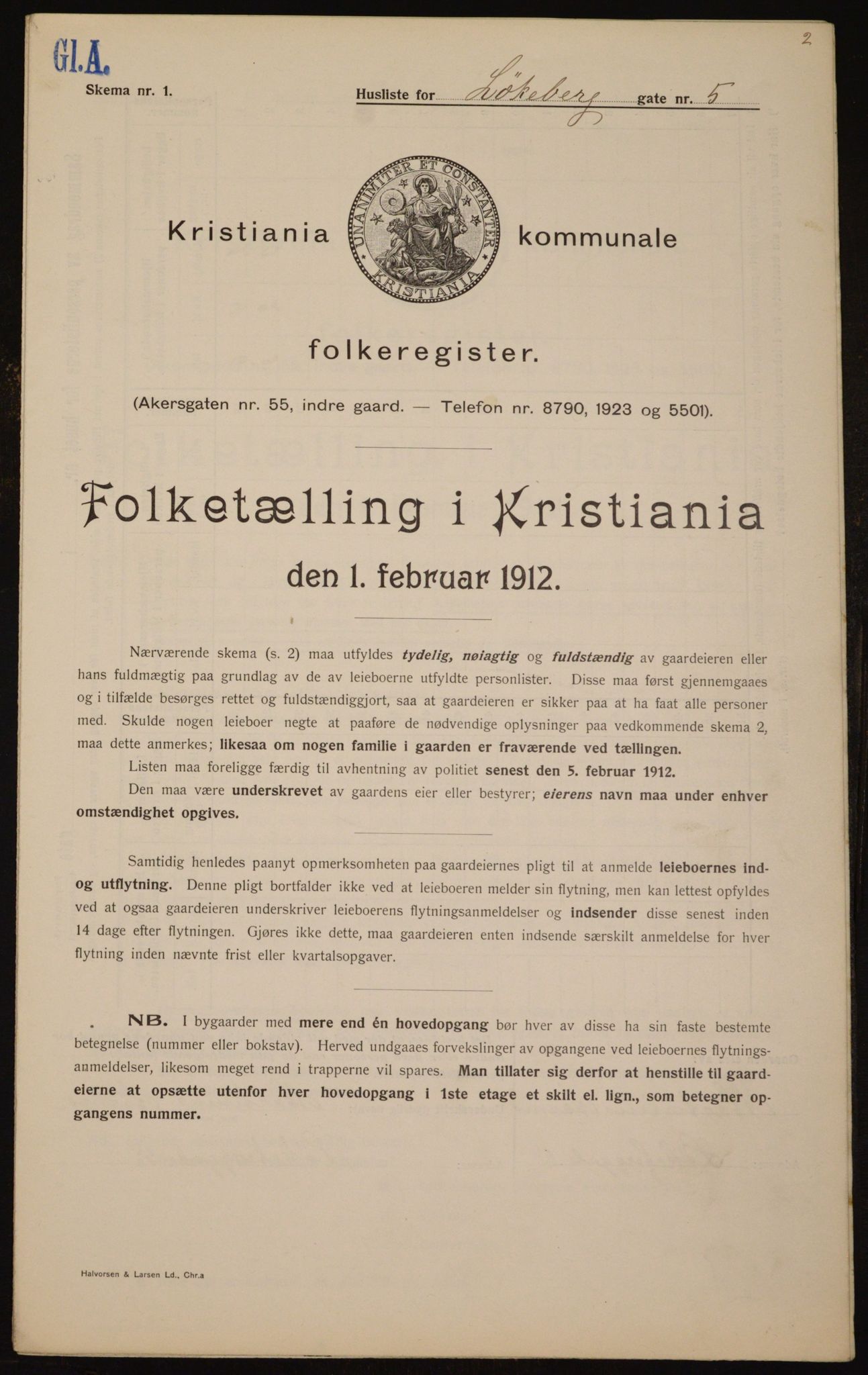 OBA, Kommunal folketelling 1.2.1912 for Kristiania, 1912, s. 58942