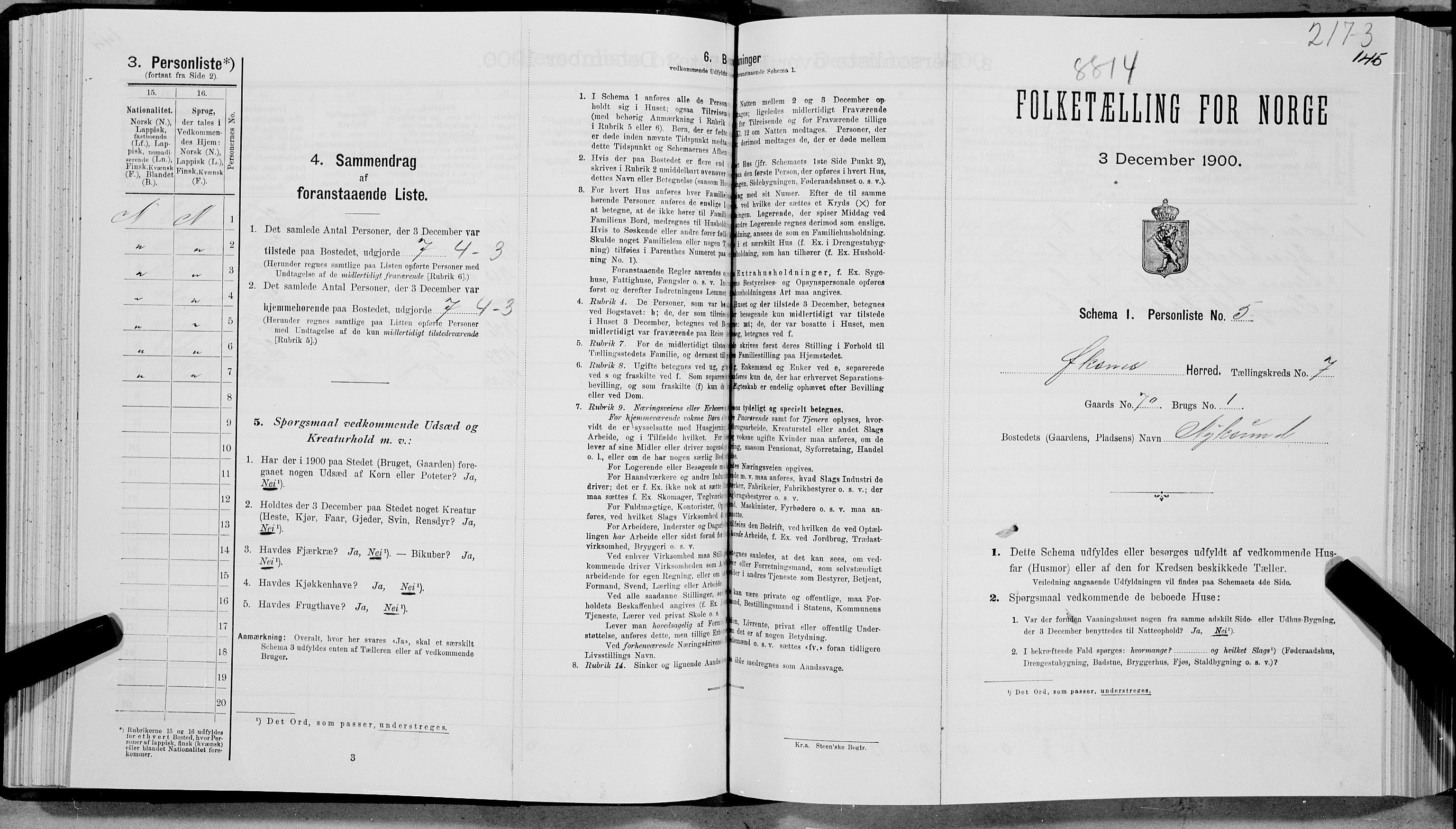 SAT, Folketelling 1900 for 1868 Øksnes herred, 1900, s. 553