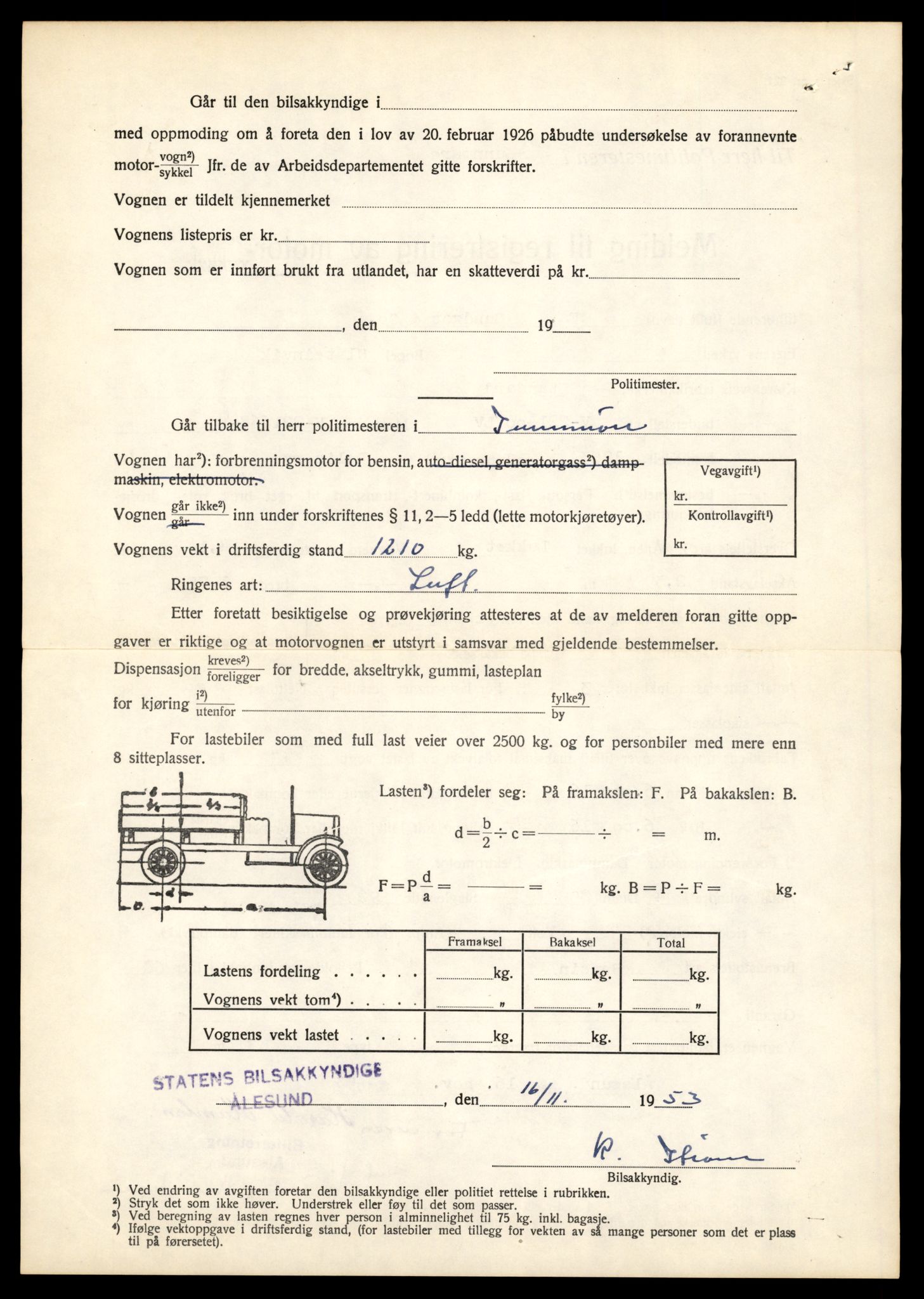 Møre og Romsdal vegkontor - Ålesund trafikkstasjon, SAT/A-4099/F/Fe/L0012: Registreringskort for kjøretøy T 1290 - T 1450, 1927-1998, s. 496