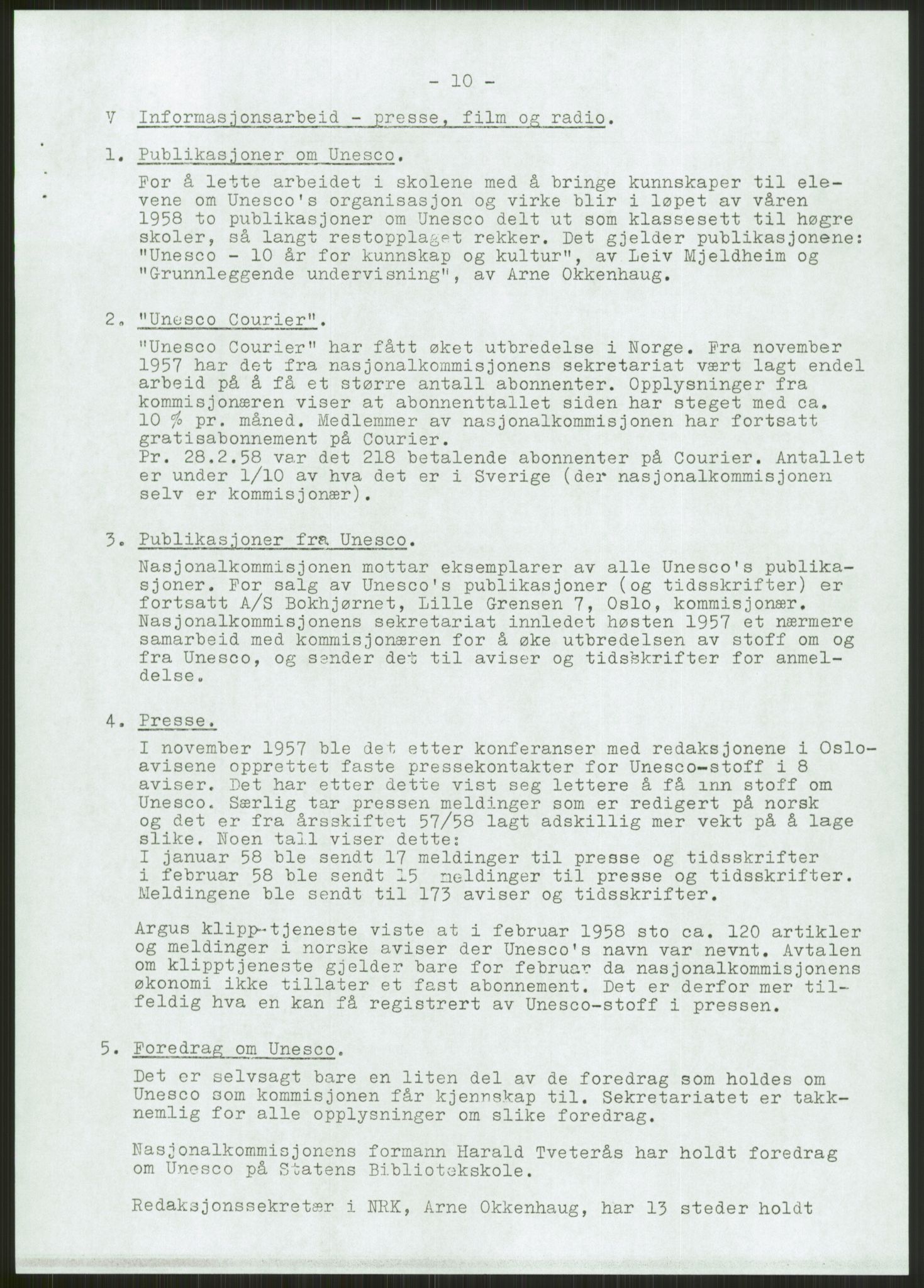 Den norske nasjonalkommisjonen for UNESCO, AV/RA-S-1730/A/Ad/L0001: --, 1953-1981