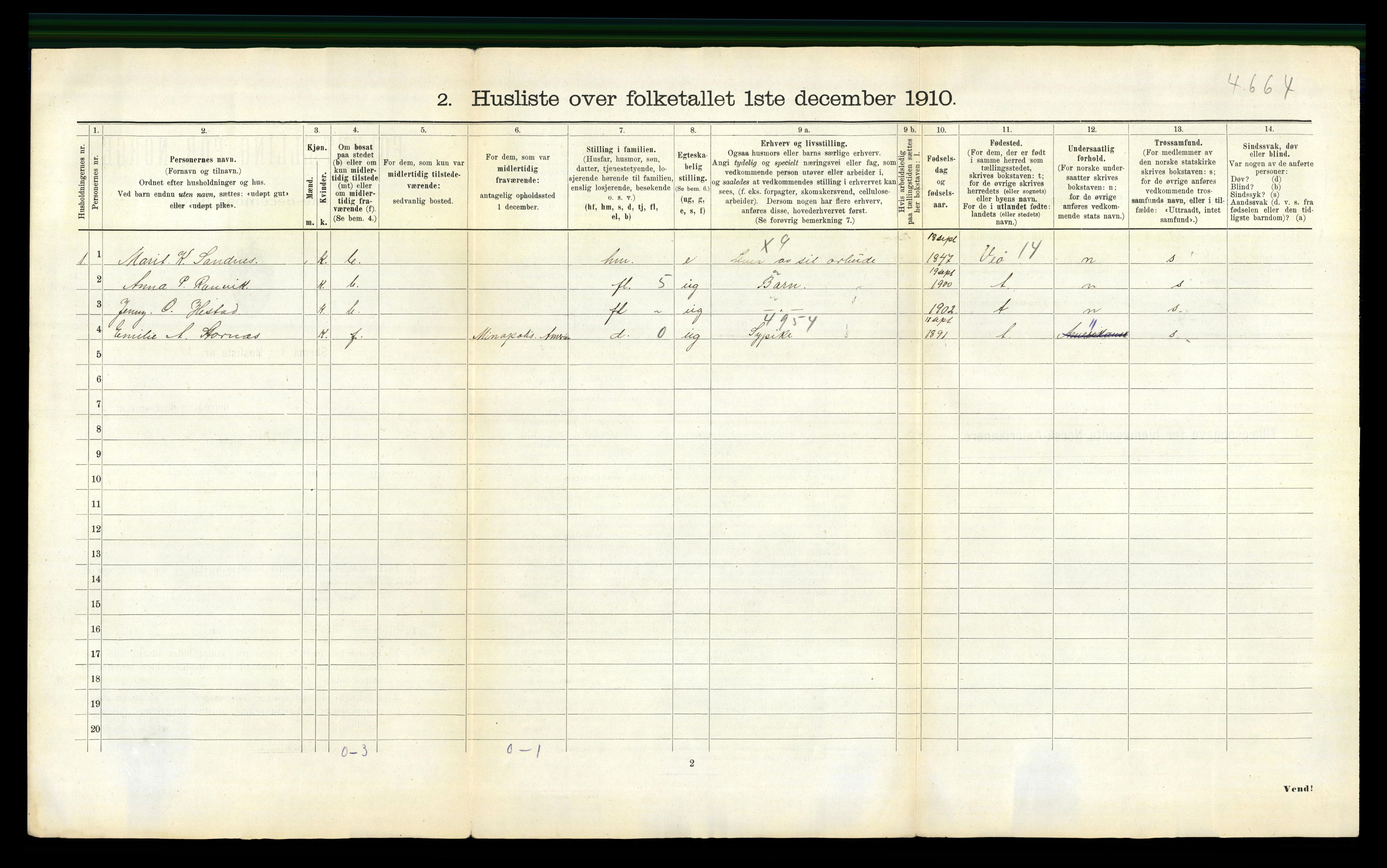 RA, Folketelling 1910 for 1543 Nesset herred, 1910, s. 34