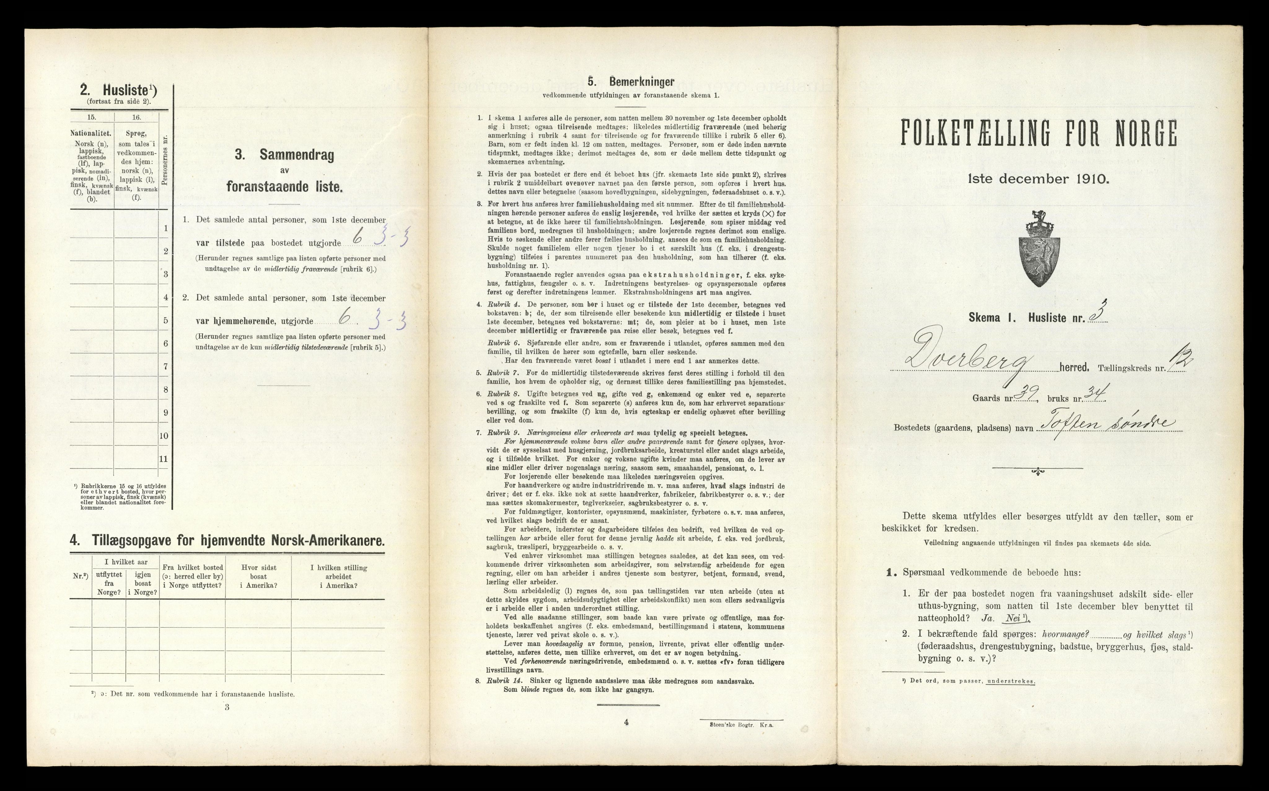 RA, Folketelling 1910 for 1872 Dverberg herred, 1910, s. 968