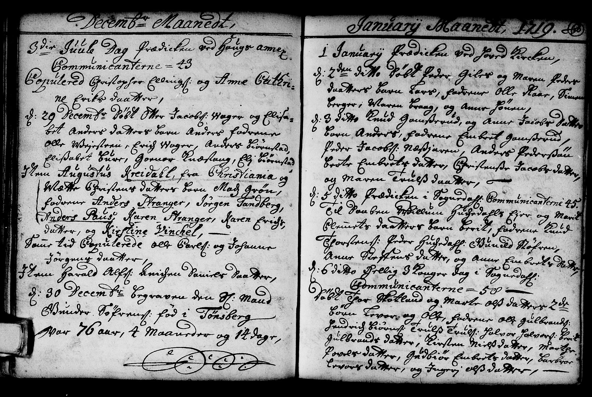 Norderhov kirkebøker, SAKO/A-237/G/Ga/L0001: Klokkerbok nr. I 1, 1717-1725, s. 60