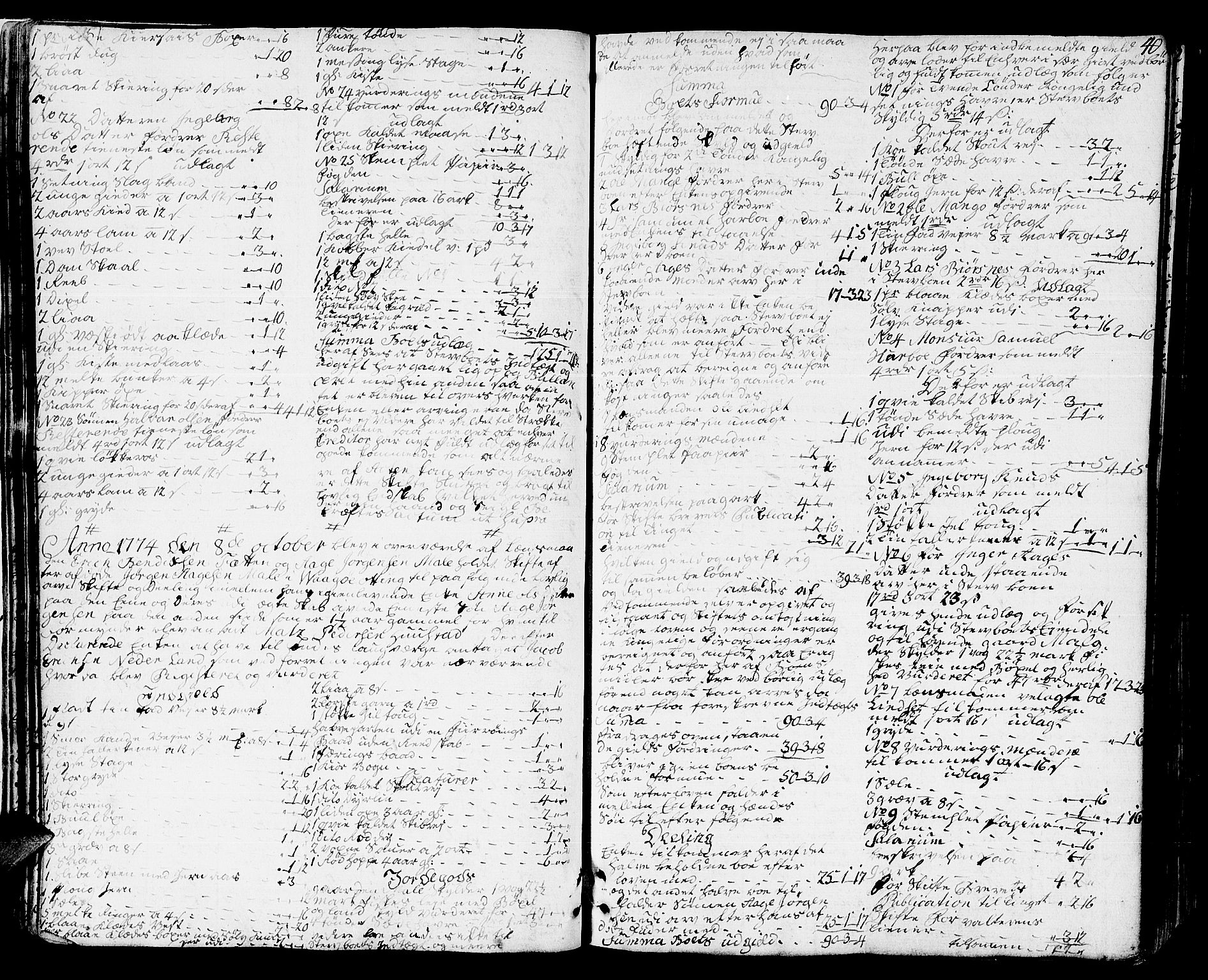 Romsdal sorenskriveri, SAT/A-4149/1/3/3A/L0010: Skifteprotokoll, 1774-1782, s. 39b-40a