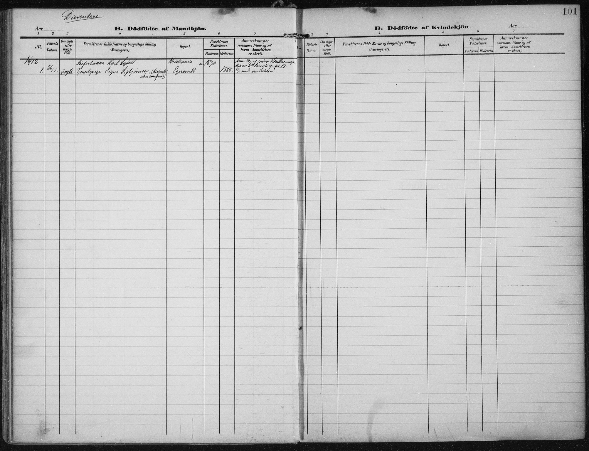 Eigersund sokneprestkontor, AV/SAST-A-101807/S08/L0022: Ministerialbok nr. A 21, 1905-1928, s. 101