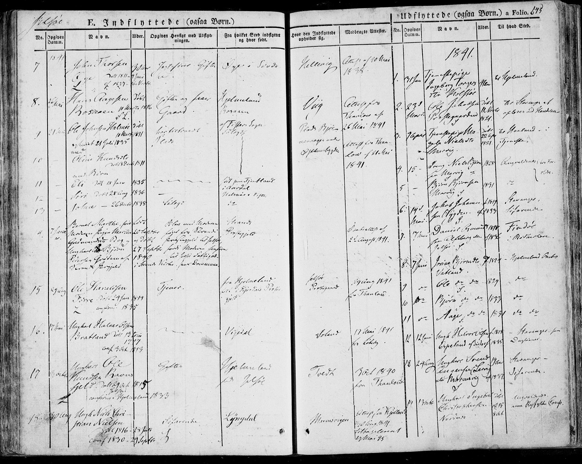 Jelsa sokneprestkontor, AV/SAST-A-101842/01/IV: Ministerialbok nr. A 6.2, 1828-1853, s. 645