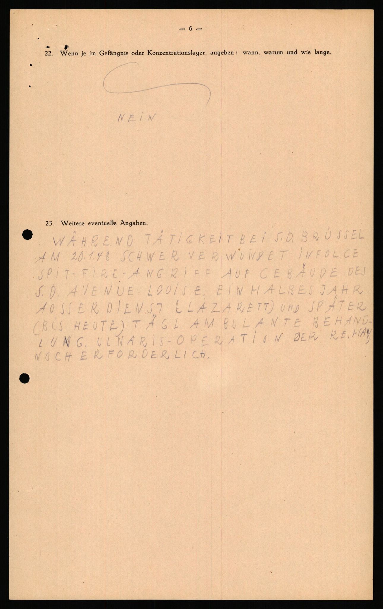 Forsvaret, Forsvarets overkommando II, AV/RA-RAFA-3915/D/Db/L0026: CI Questionaires. Tyske okkupasjonsstyrker i Norge. Tyskere., 1945-1946, s. 304