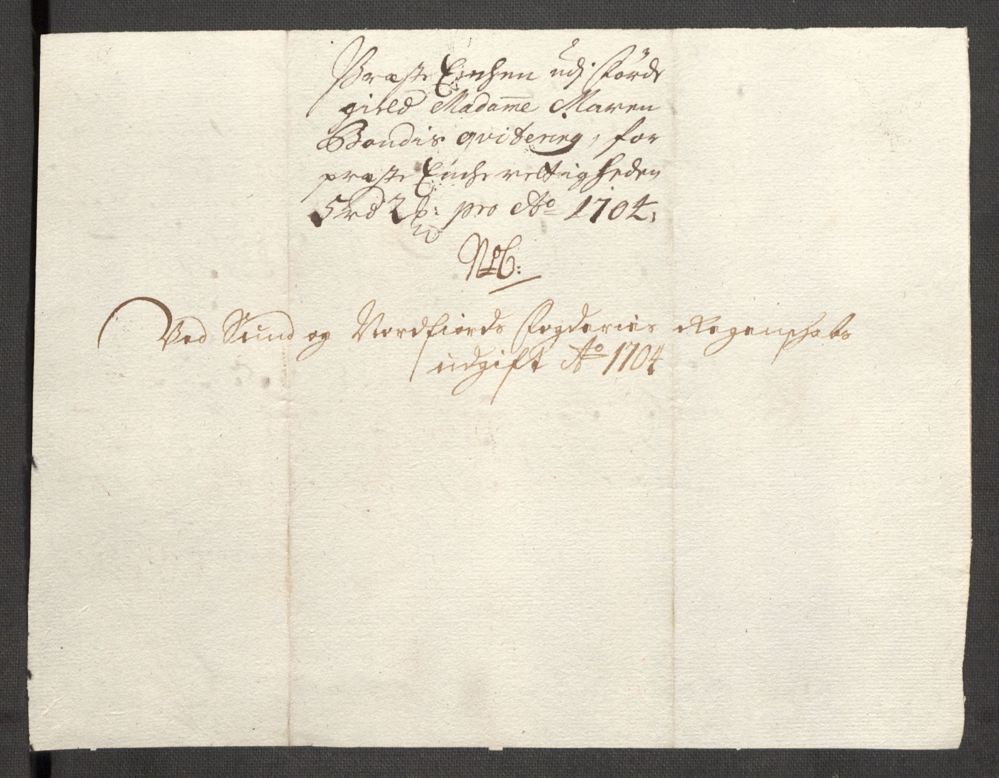 Rentekammeret inntil 1814, Reviderte regnskaper, Fogderegnskap, RA/EA-4092/R53/L3428: Fogderegnskap Sunn- og Nordfjord, 1704, s. 254