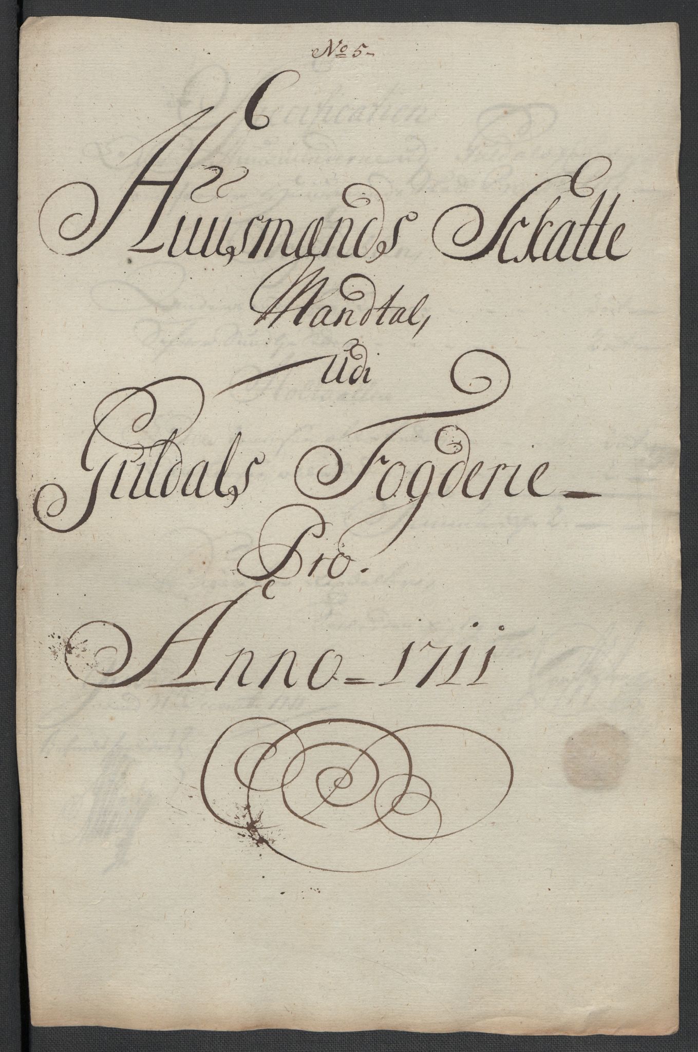 Rentekammeret inntil 1814, Reviderte regnskaper, Fogderegnskap, AV/RA-EA-4092/R60/L3961: Fogderegnskap Orkdal og Gauldal, 1711, s. 343