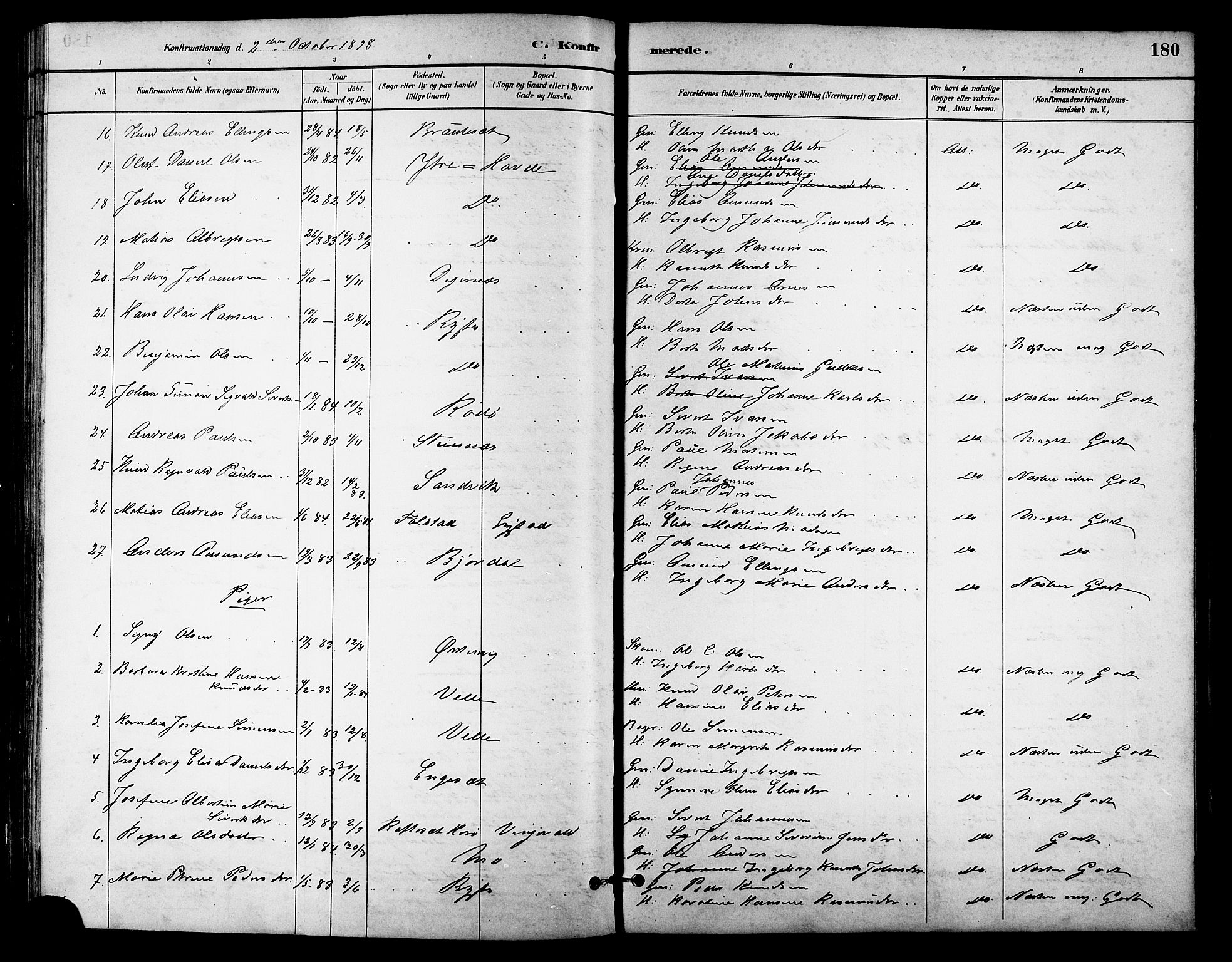 Ministerialprotokoller, klokkerbøker og fødselsregistre - Møre og Romsdal, AV/SAT-A-1454/513/L0189: Klokkerbok nr. 513C03, 1883-1904, s. 180