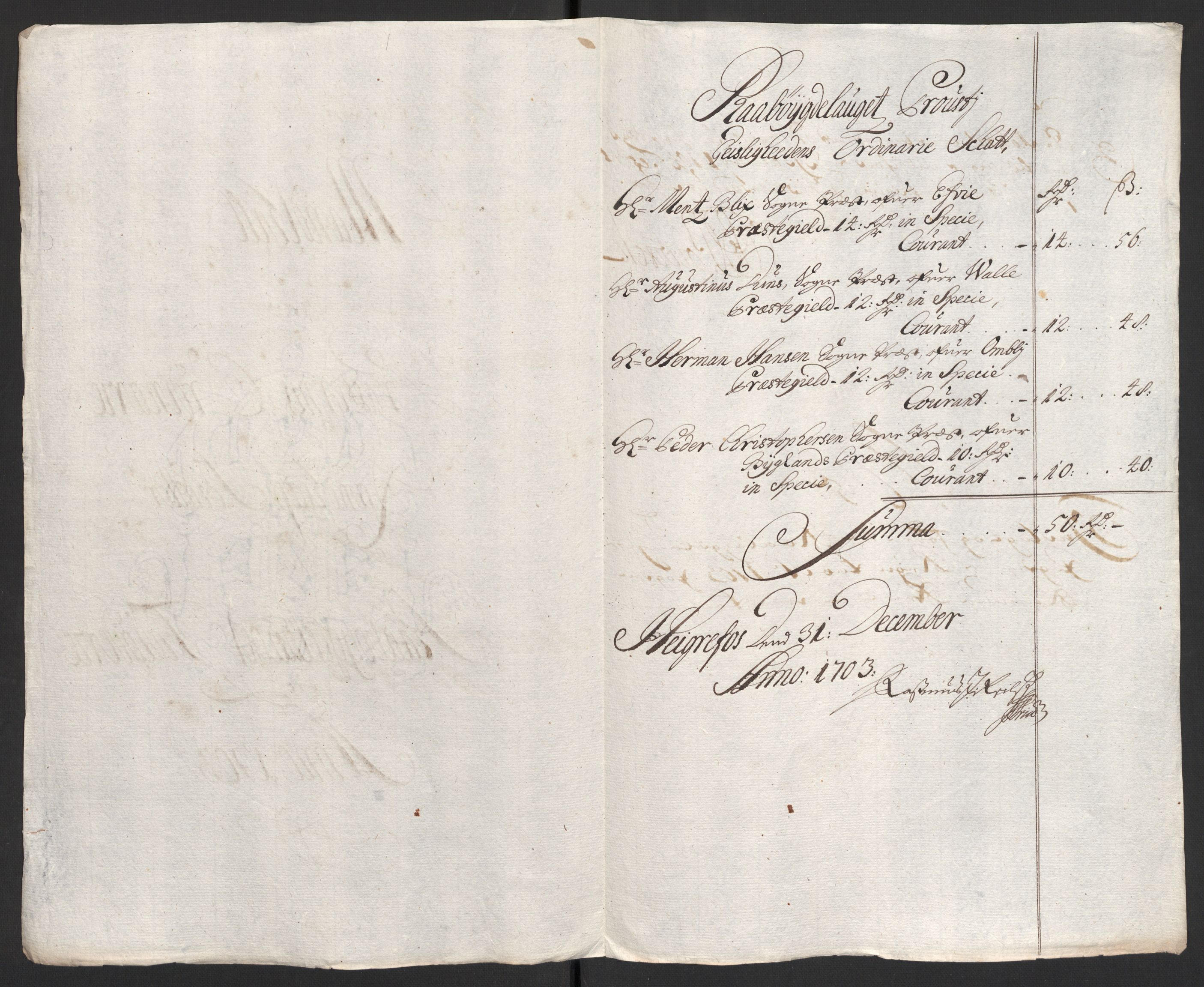 Rentekammeret inntil 1814, Reviderte regnskaper, Fogderegnskap, RA/EA-4092/R40/L2447: Fogderegnskap Råbyggelag, 1703-1705, s. 67
