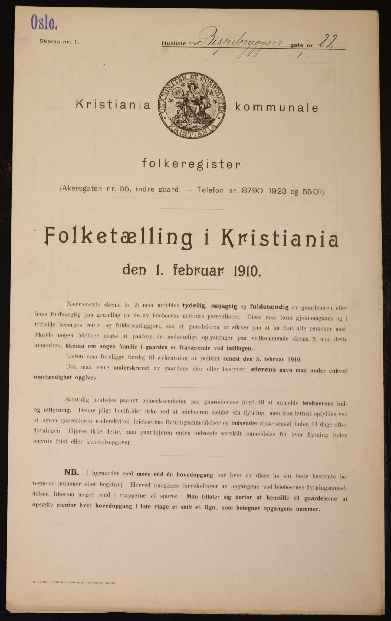 OBA, Kommunal folketelling 1.2.1910 for Kristiania, 1910, s. 5153