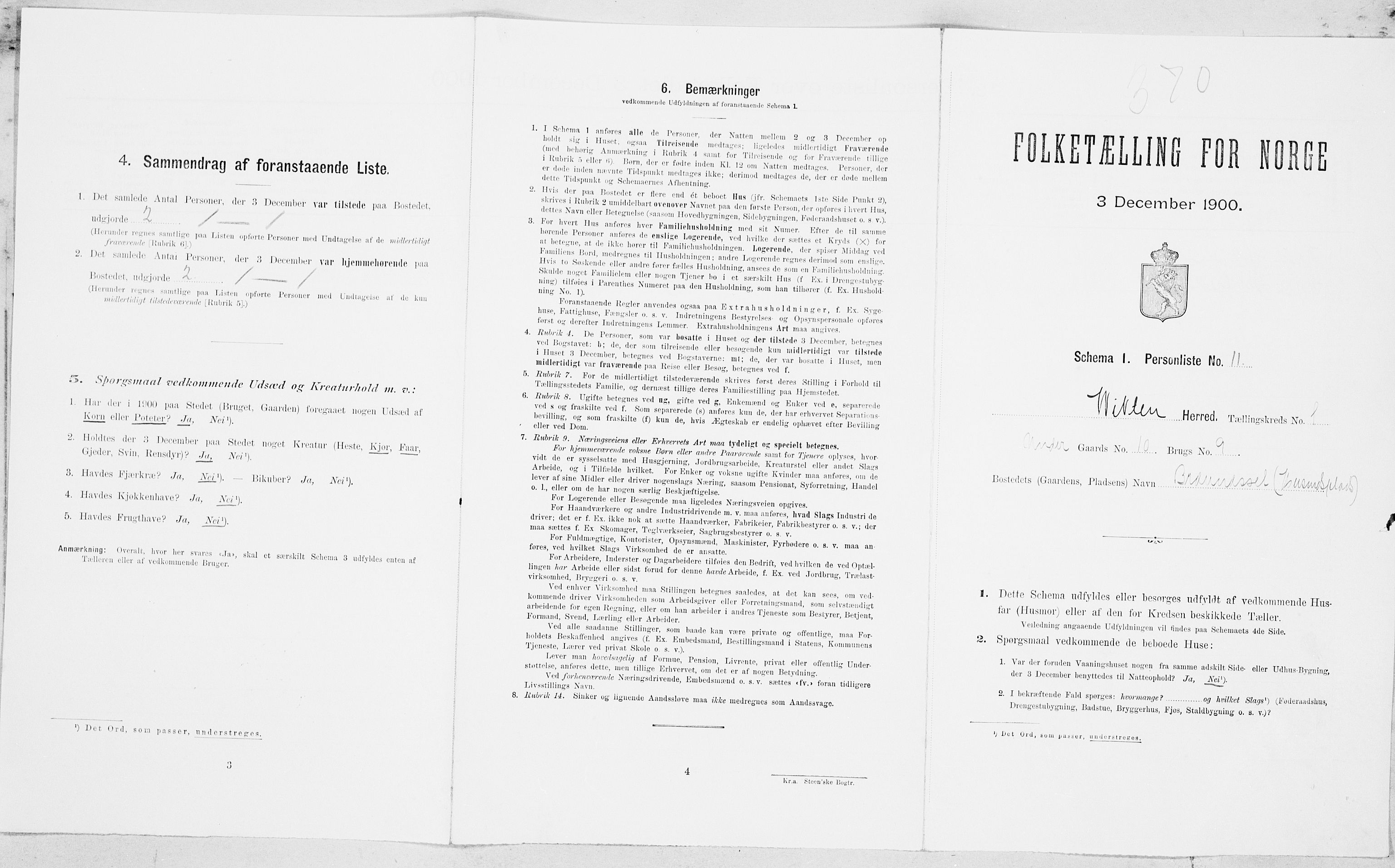 SAT, Folketelling 1900 for 1750 Vikna herred, 1900, s. 42