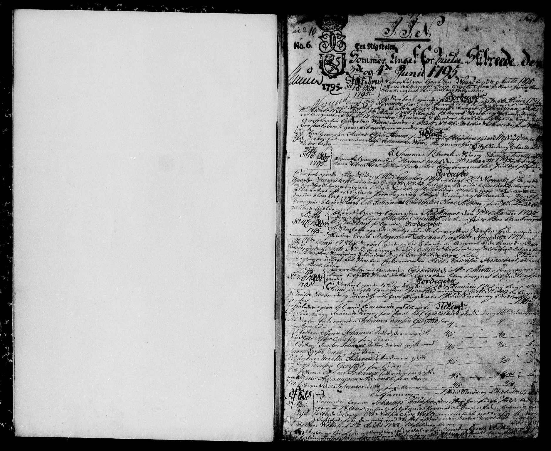 Nordhordland sorenskrivar, AV/SAB-A-2901/1/G/Gb/Gba/L0010a: Pantebok nr. II.B.a.10a, 1795-1797, s. 1