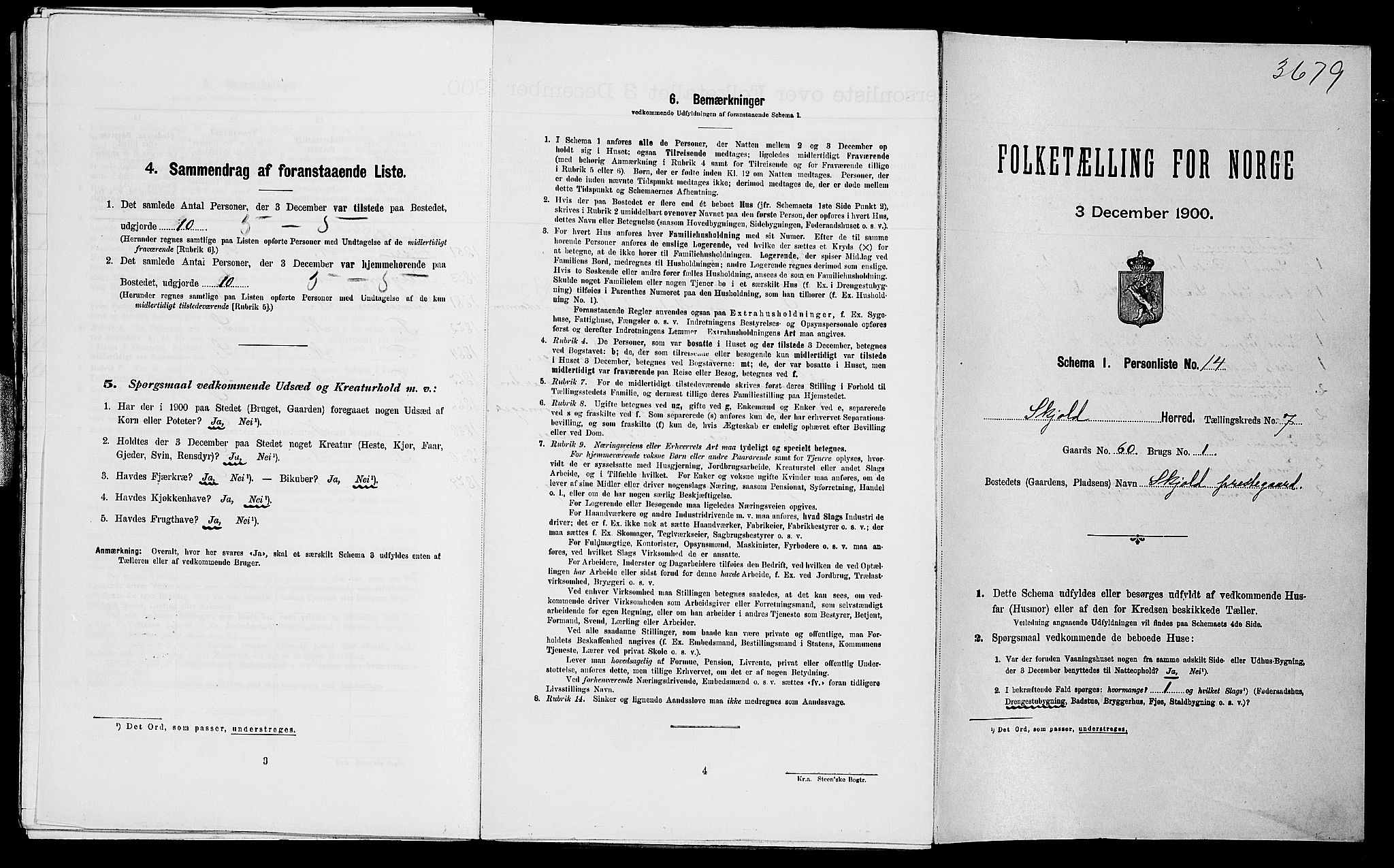 SAST, Folketelling 1900 for 1154 Skjold herred, 1900, s. 665