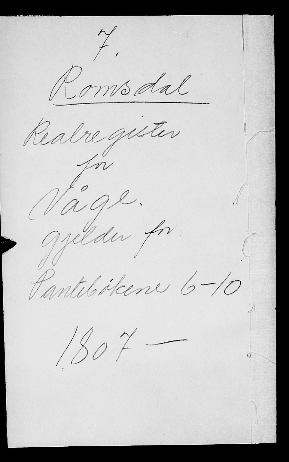 Romsdal sorenskriveri, SAT/A-4149/1/2/2Aa/L0027: Panteregister nr. 27, 1807-1848