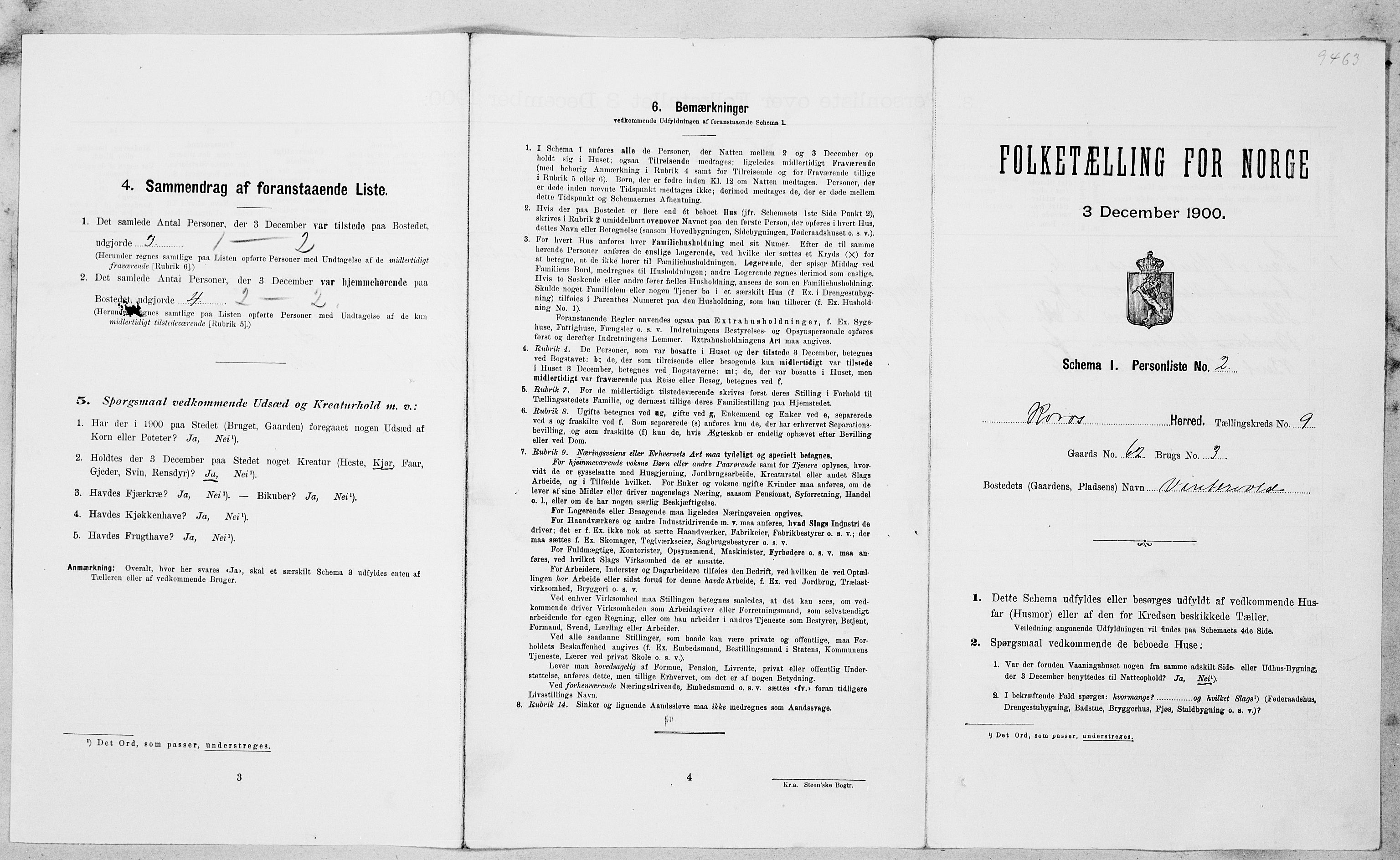 SAT, Folketelling 1900 for 1640 Røros herred, 1900, s. 1018