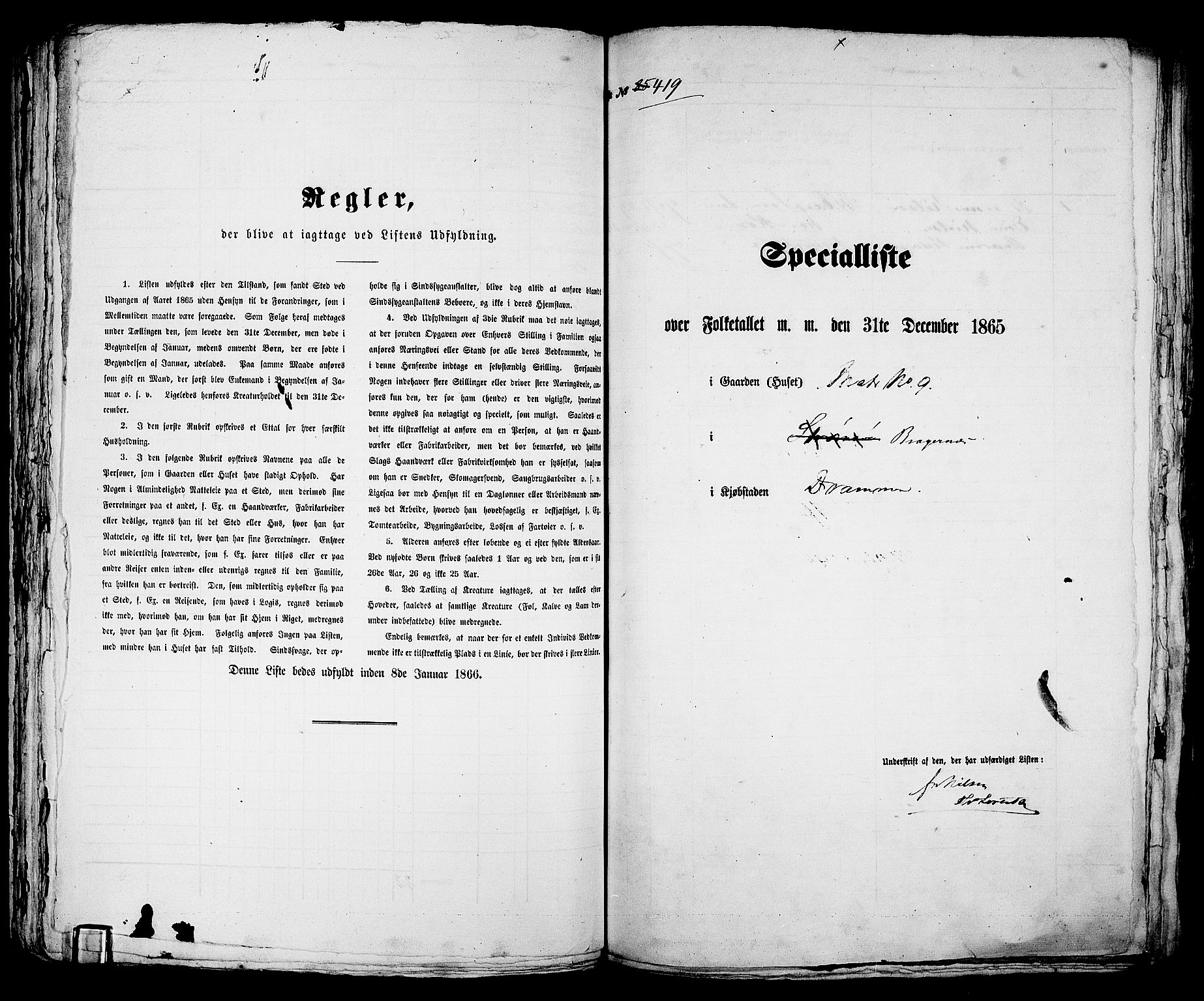 RA, Folketelling 1865 for 0602aB Bragernes prestegjeld i Drammen kjøpstad, 1865, s. 883