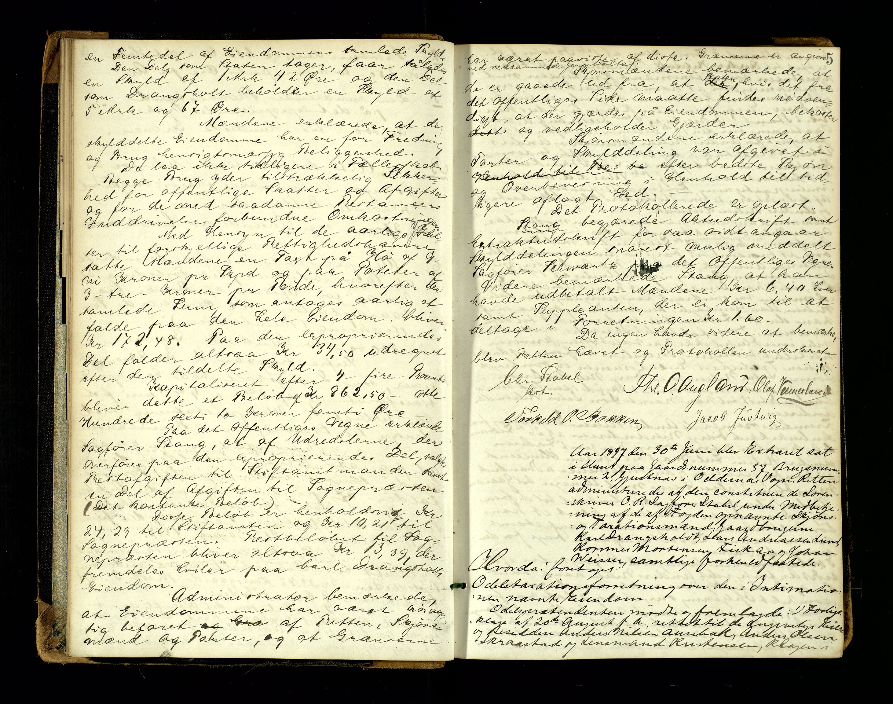 Torridal sorenskriveri, AV/SAK-1221-0012/F/Fb/L0006: Ekstrarettsprotokoll nr. 6, 1897-1902, s. 5