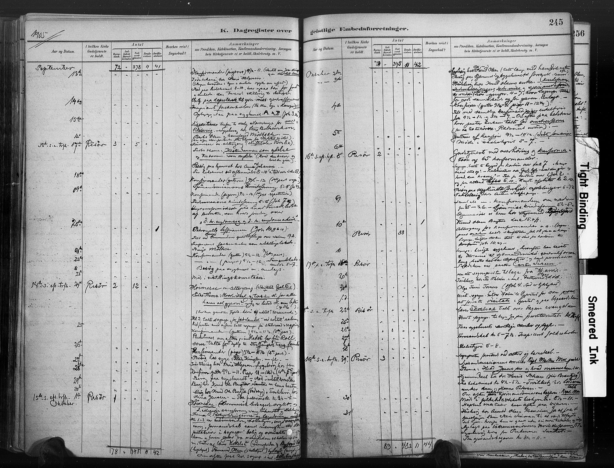 Risør sokneprestkontor, AV/SAK-1111-0035/F/Fa/L0006: Ministerialbok nr. A 6, 1883-1908, s. 245