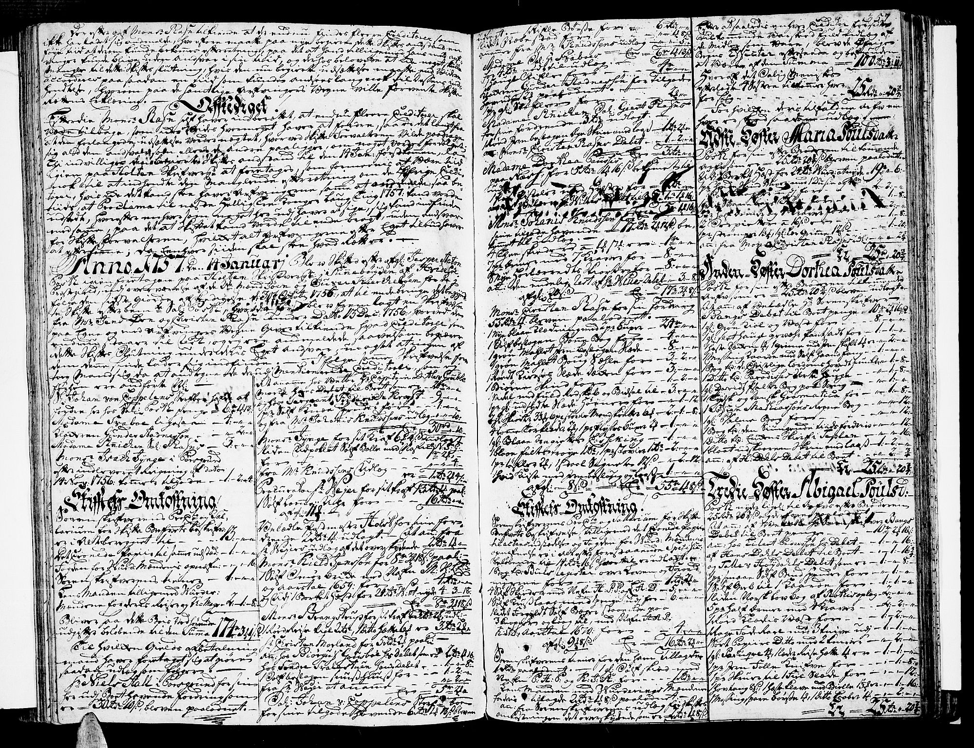 Vest-Telemark sorenskriveri, AV/SAKO-A-134/H/Ha/Haa/L0009: Skifteprotokoll, 1752-1759, s. 356b-357a