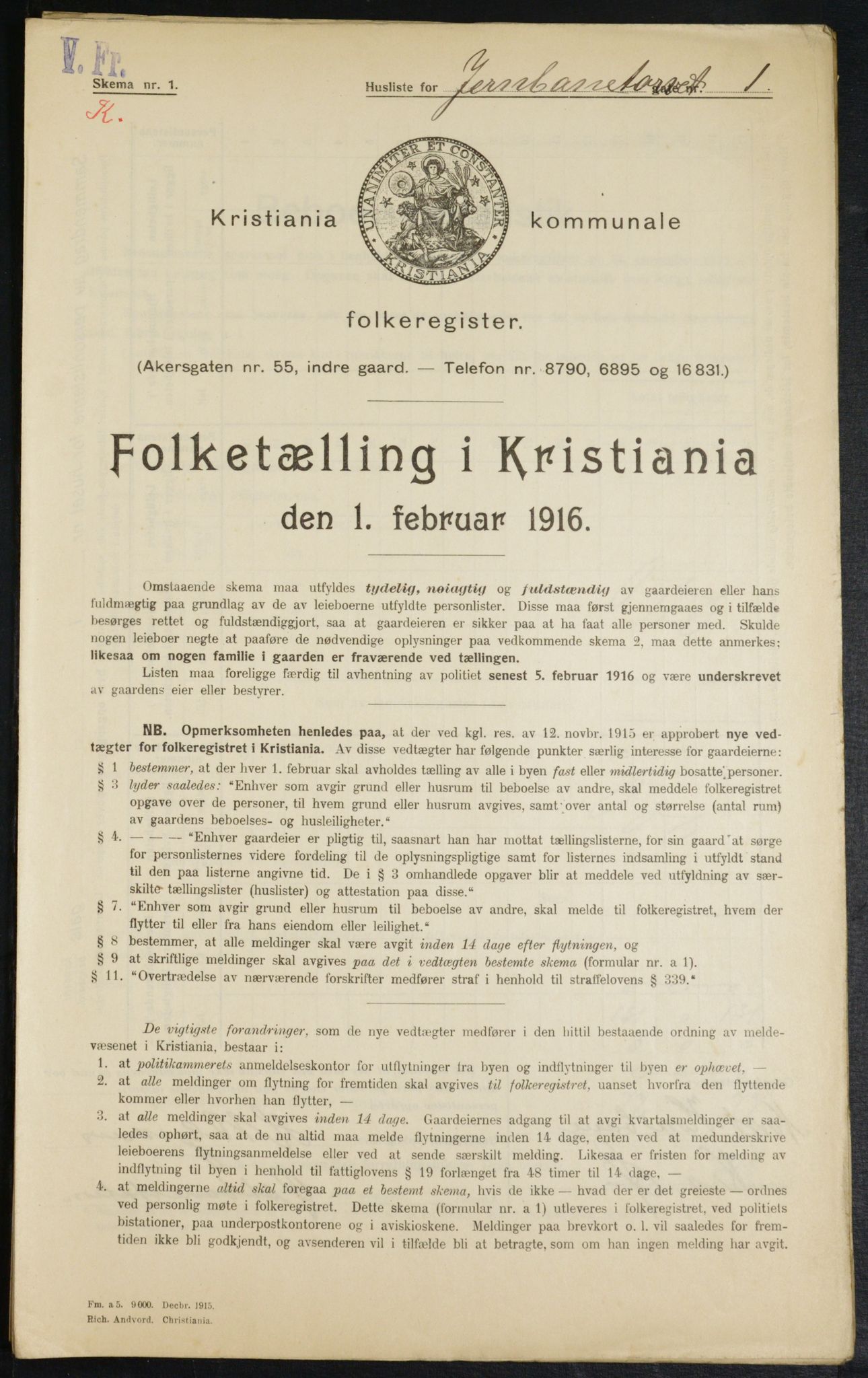 OBA, Kommunal folketelling 1.2.1916 for Kristiania, 1916, s. 48008