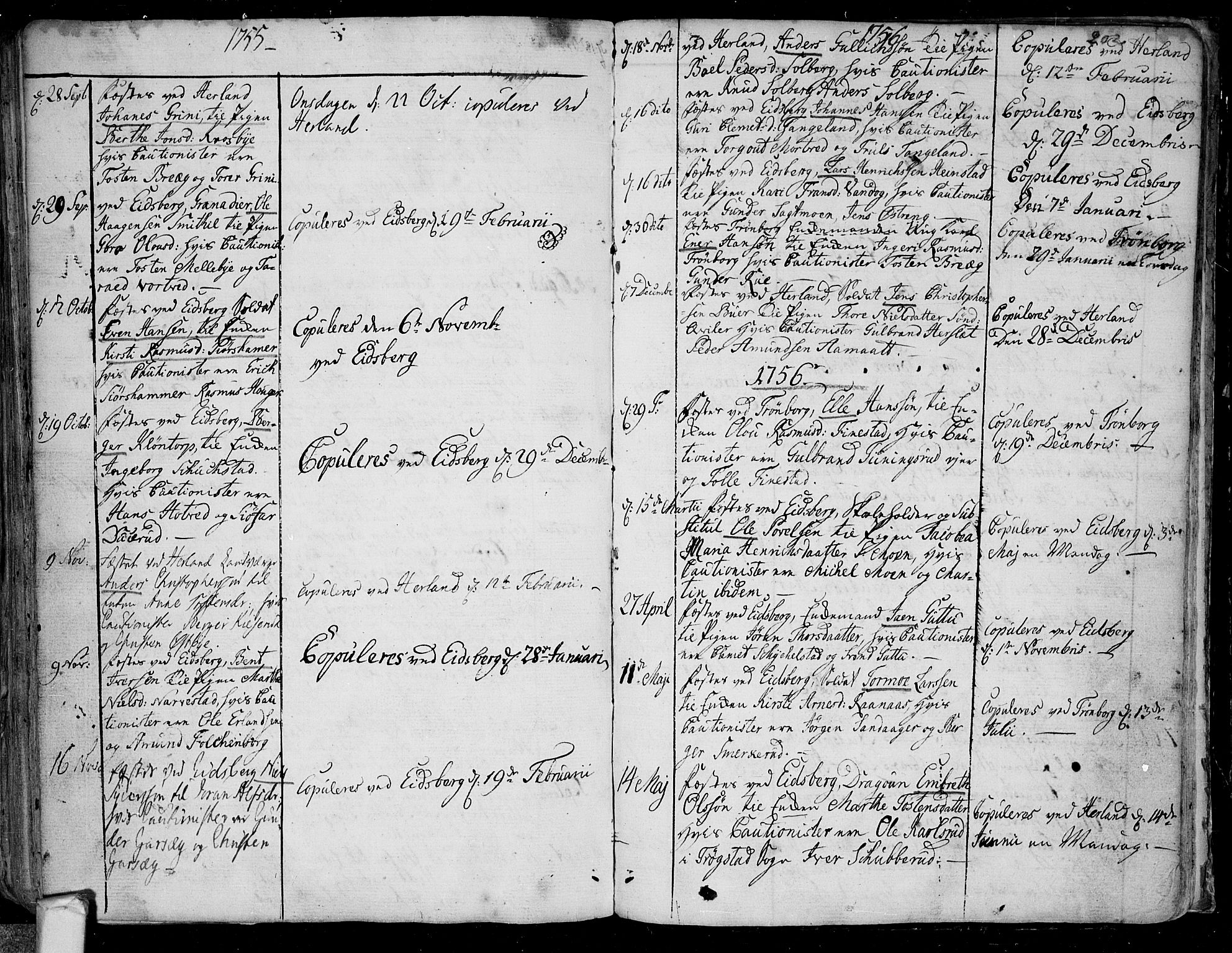 Eidsberg prestekontor Kirkebøker, AV/SAO-A-10905/F/Fa/L0003: Ministerialbok nr.  I 3, 1742-1758, s. 201-202