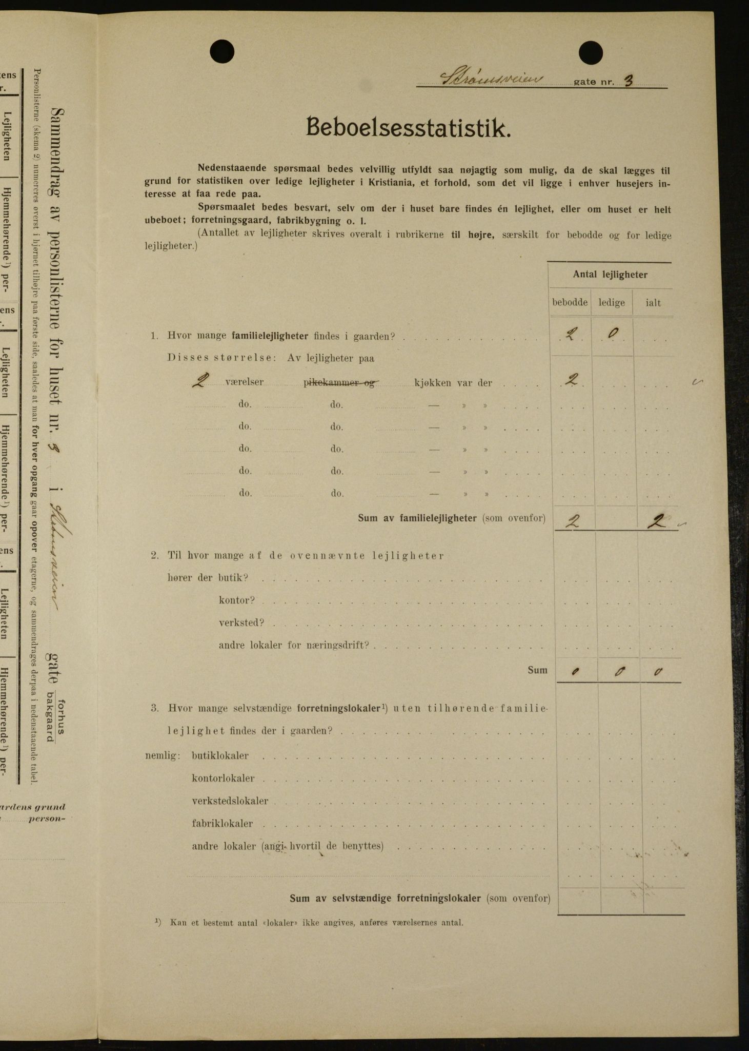 OBA, Kommunal folketelling 1.2.1909 for Kristiania kjøpstad, 1909, s. 94073