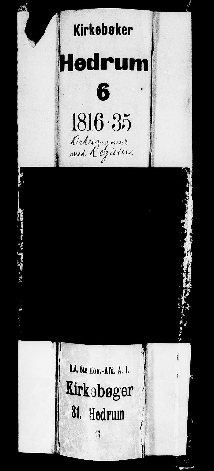 Hedrum kirkebøker, SAKO/A-344/G/Ga/L0003: Klokkerbok nr. I 3, 1817-1835