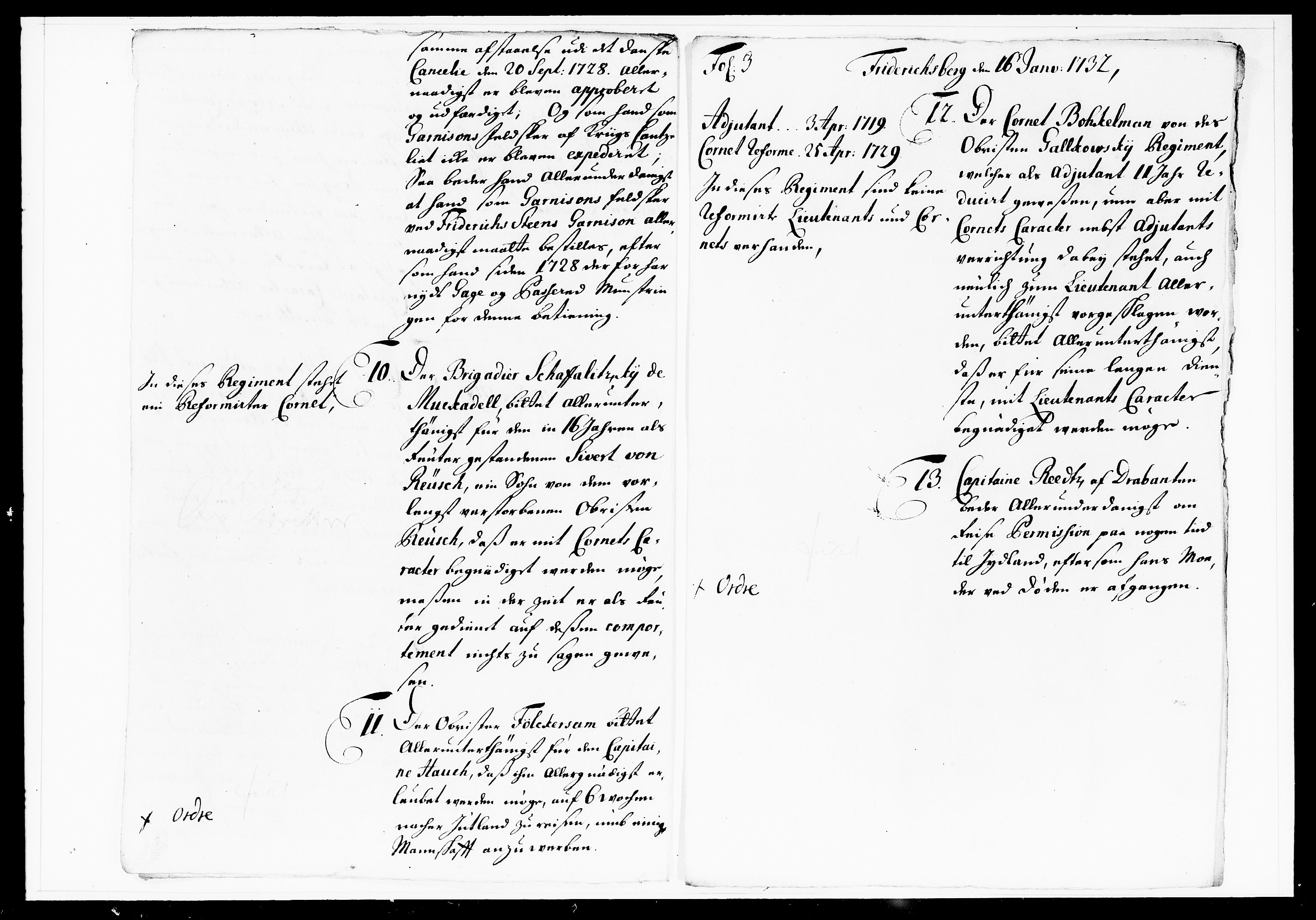 Krigskollegiet, Krigskancelliet, DRA/A-0006/-/1103-1107: Refererede sager, 1732, s. 25