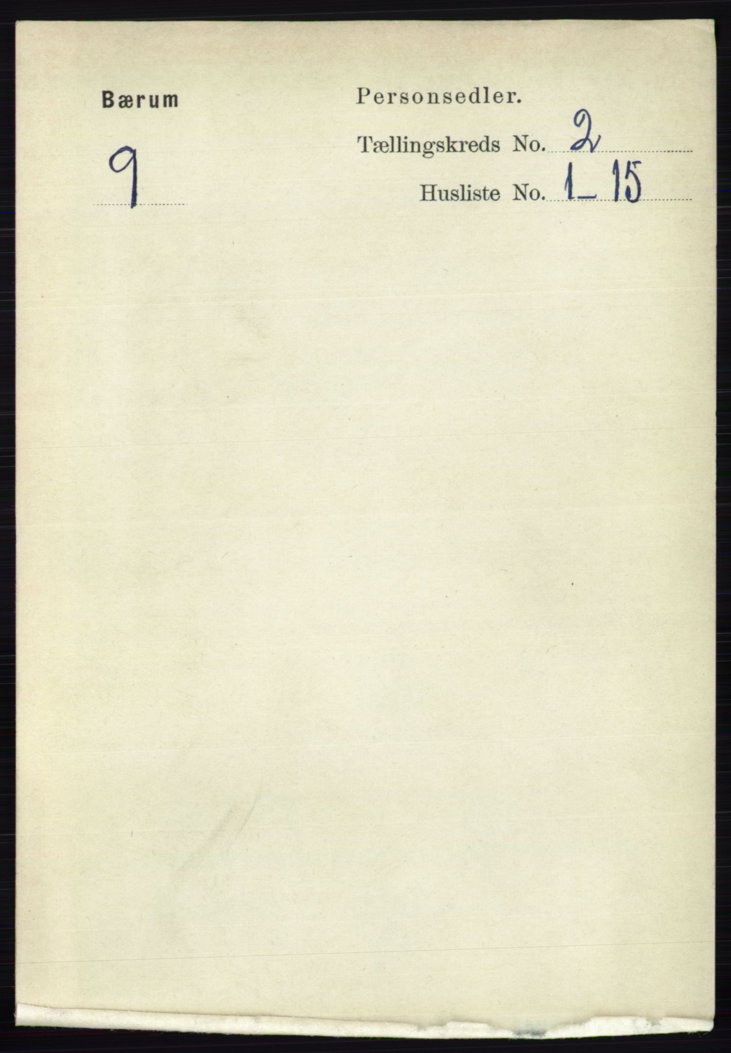 RA, Folketelling 1891 for 0219 Bærum herred, 1891, s. 1072