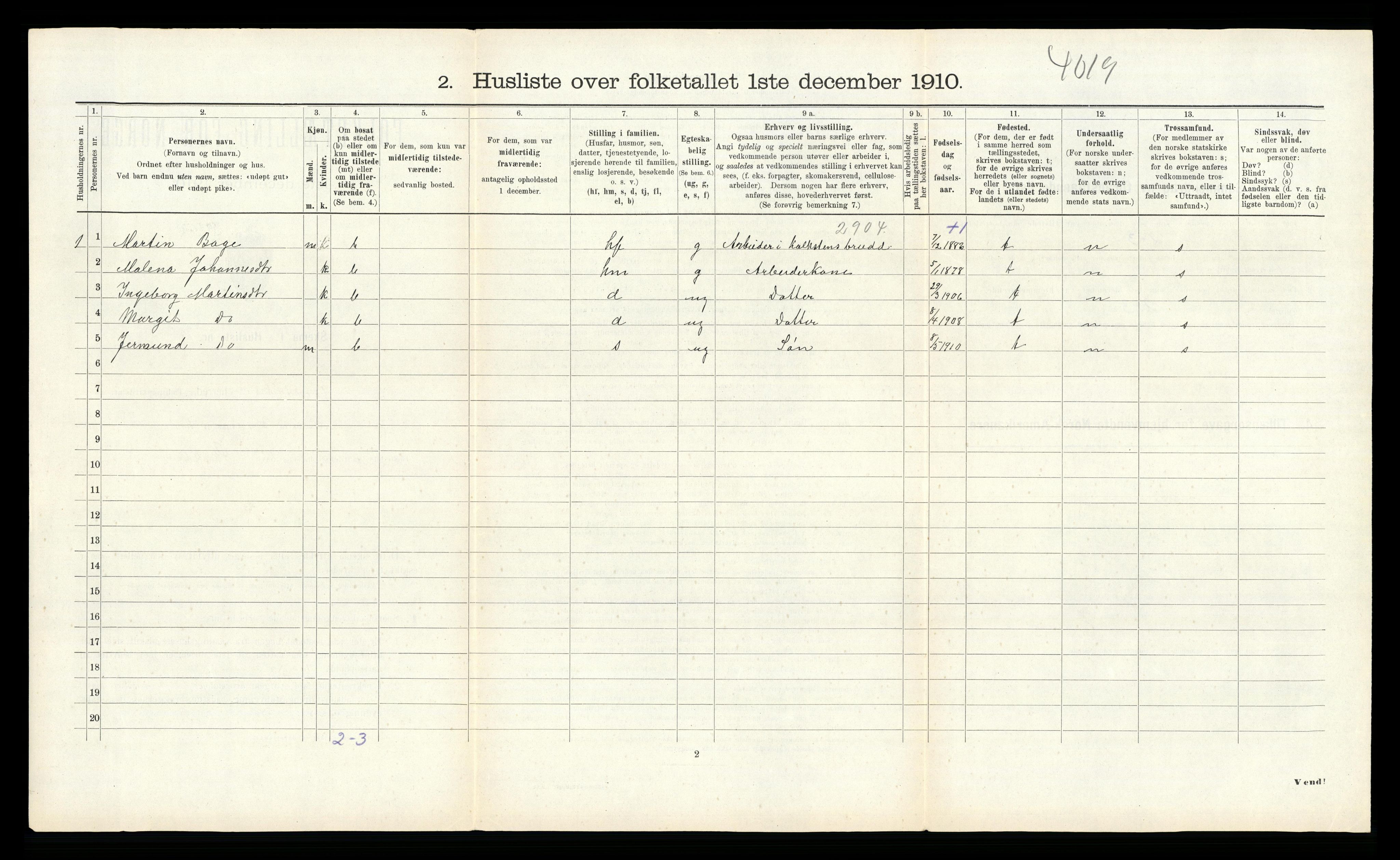 RA, Folketelling 1910 for 1251 Bruvik herred, 1910, s. 127