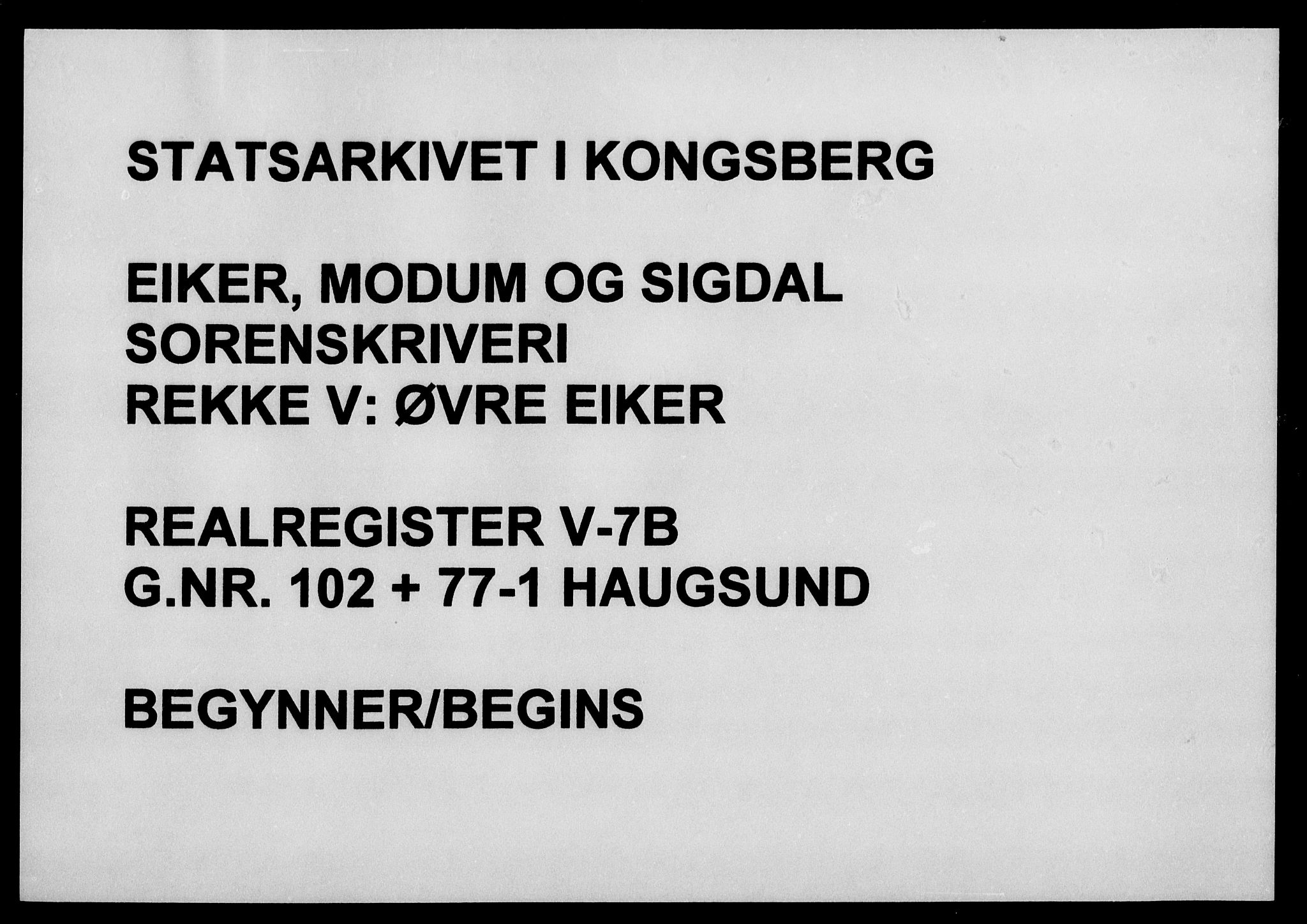 Eiker, Modum og Sigdal sorenskriveri, SAKO/A-123/G/Gb/Gbe/L0007b: Panteregister nr. V 7b