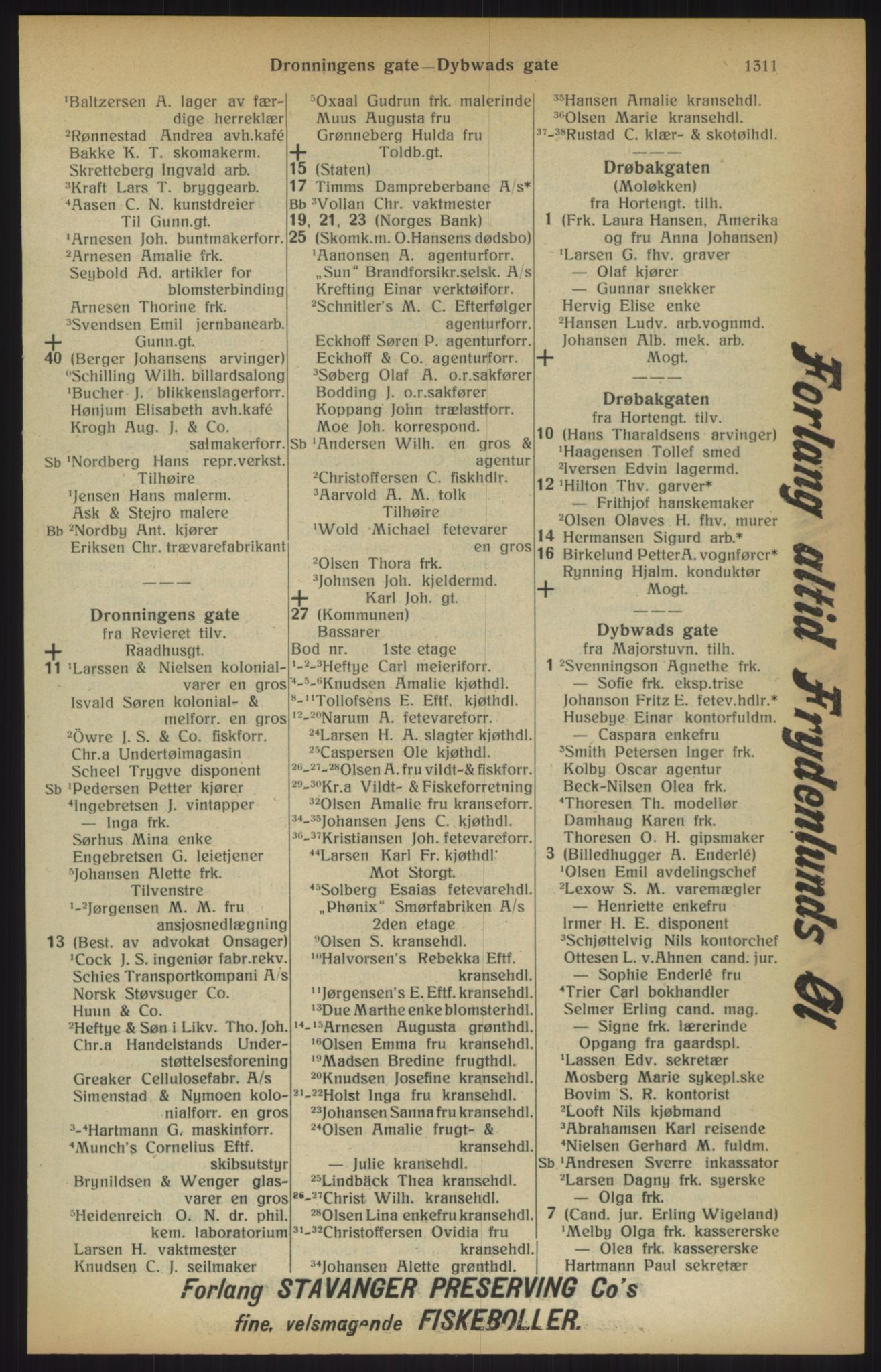 Kristiania/Oslo adressebok, PUBL/-, 1915, s. 1311