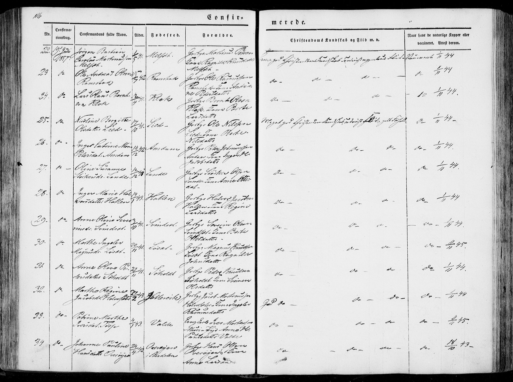 Ministerialprotokoller, klokkerbøker og fødselsregistre - Møre og Romsdal, AV/SAT-A-1454/522/L0313: Ministerialbok nr. 522A08, 1852-1862, s. 116