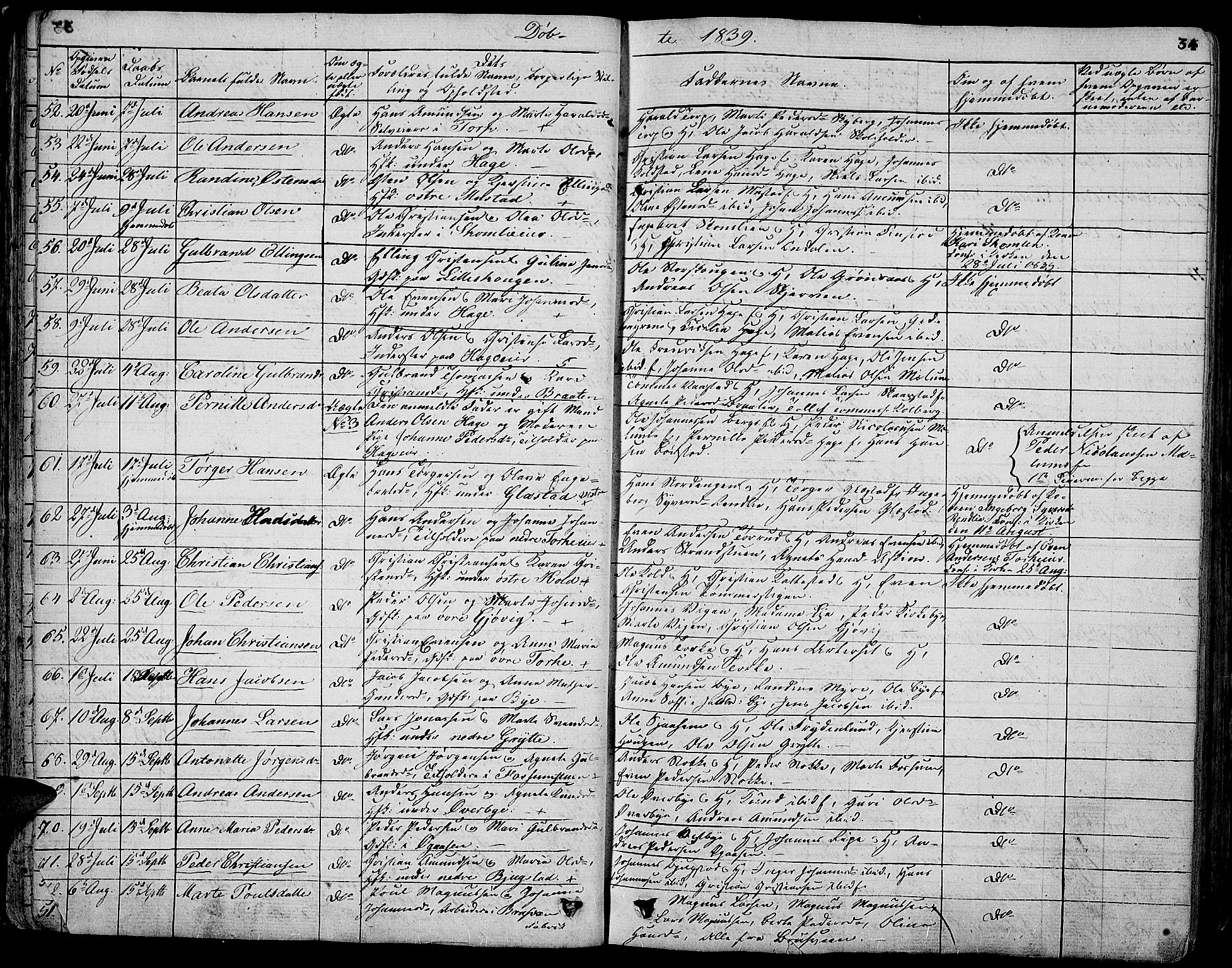 Vardal prestekontor, AV/SAH-PREST-100/H/Ha/Hab/L0004: Klokkerbok nr. 4, 1831-1853, s. 34