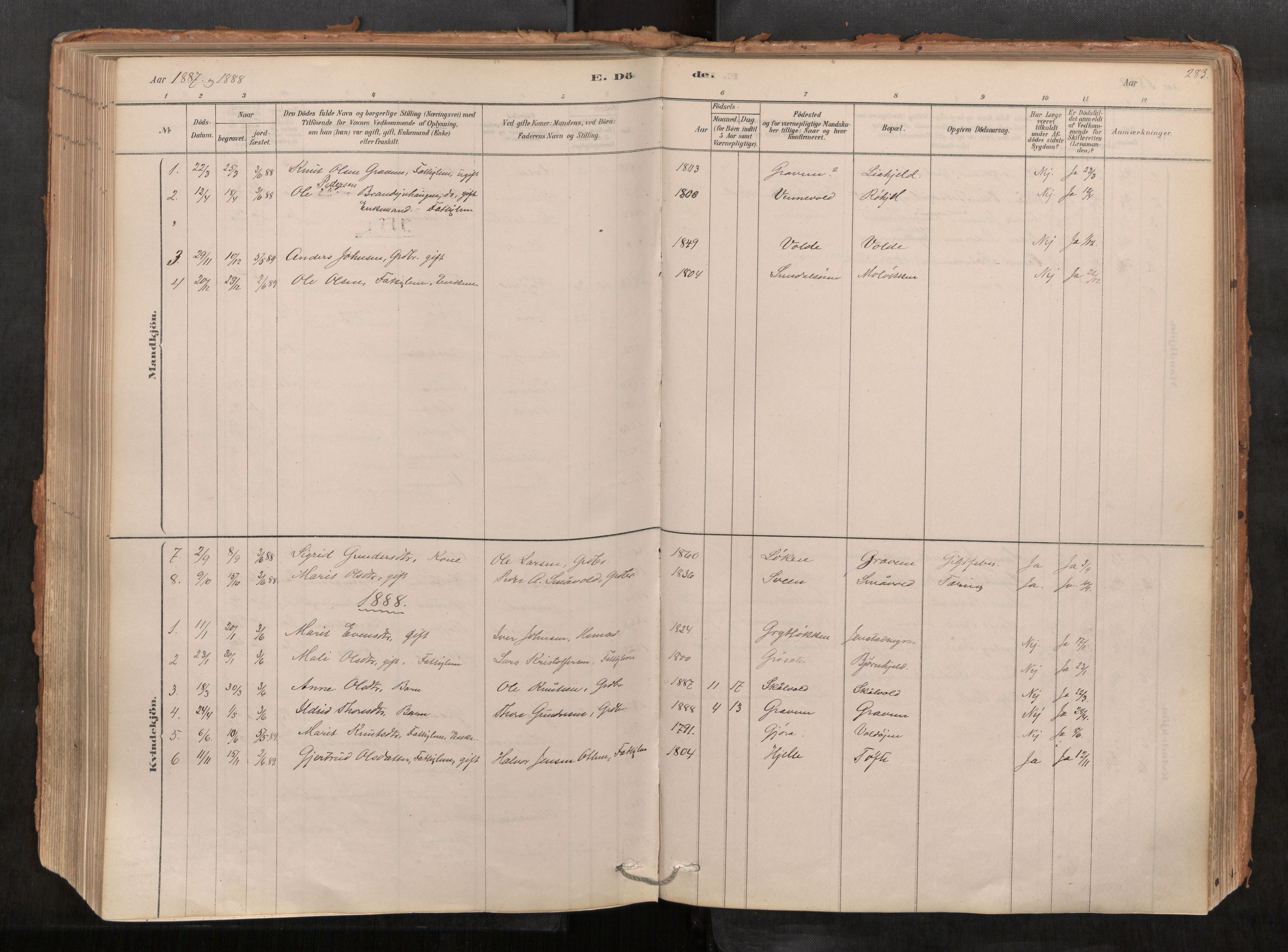 Sunndal sokneprestkontor, AV/SAT-A-1085/1/I/I1/I1a/L0001: Ministerialbok nr. 1, 1877-1914, s. 283